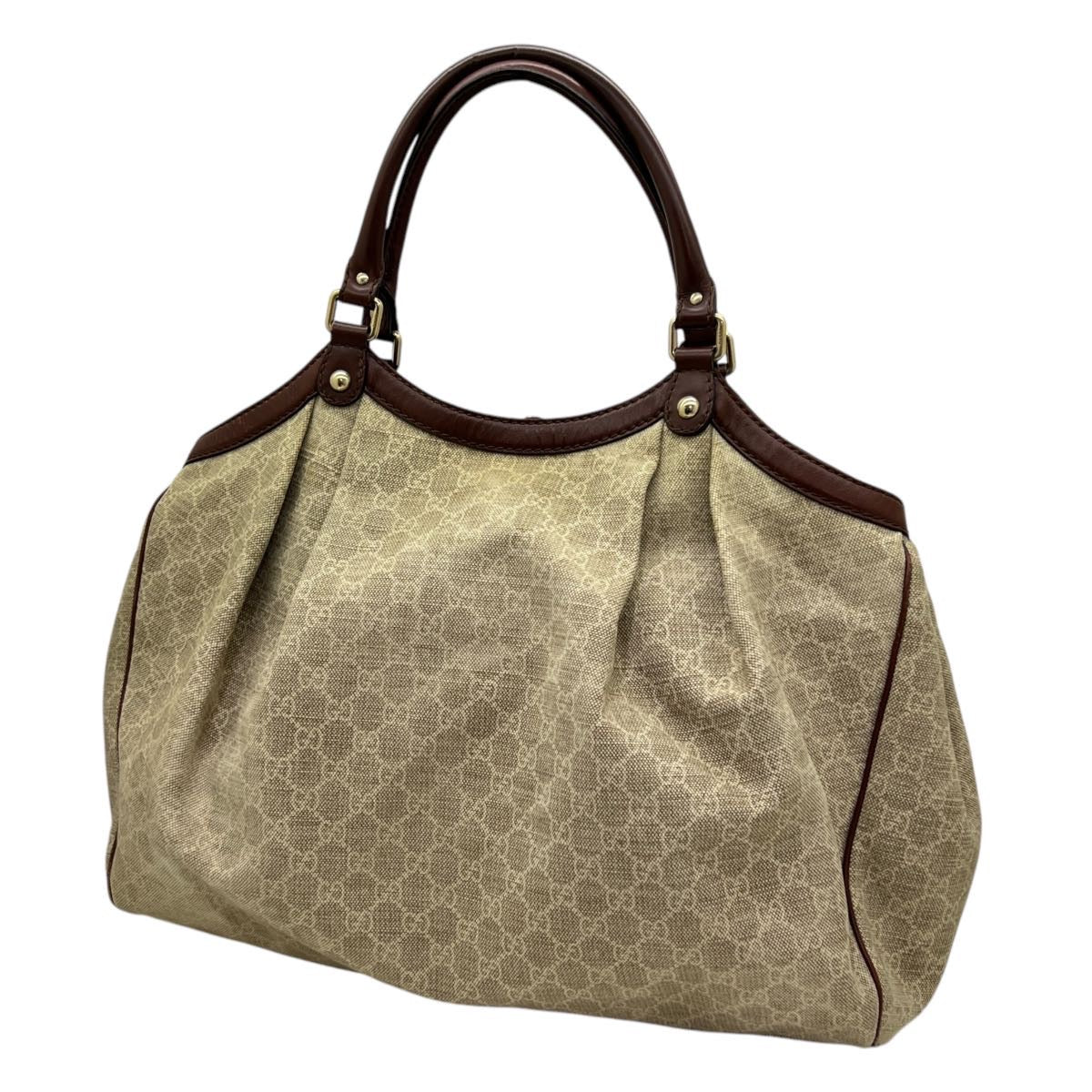 GUCCI BORSA TOTE IN TESSUTO E PELLE