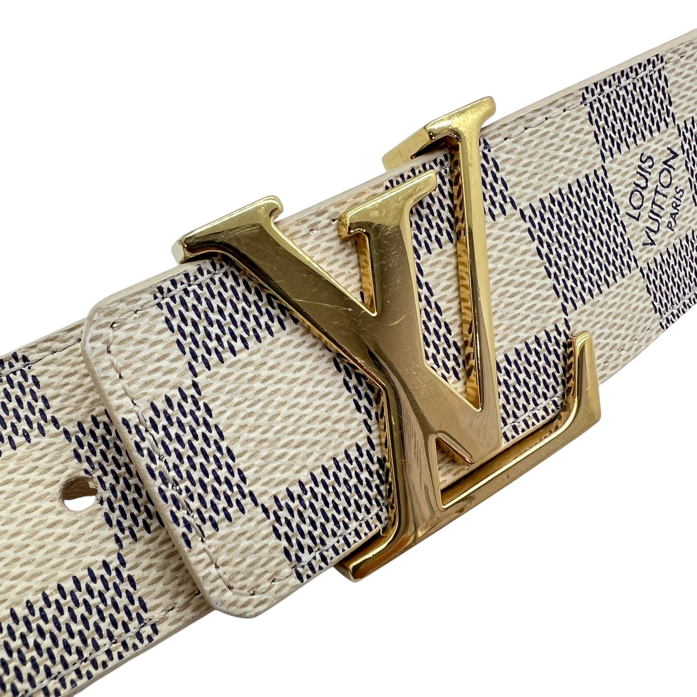 Initiales Cintura damier azure Mis. 90