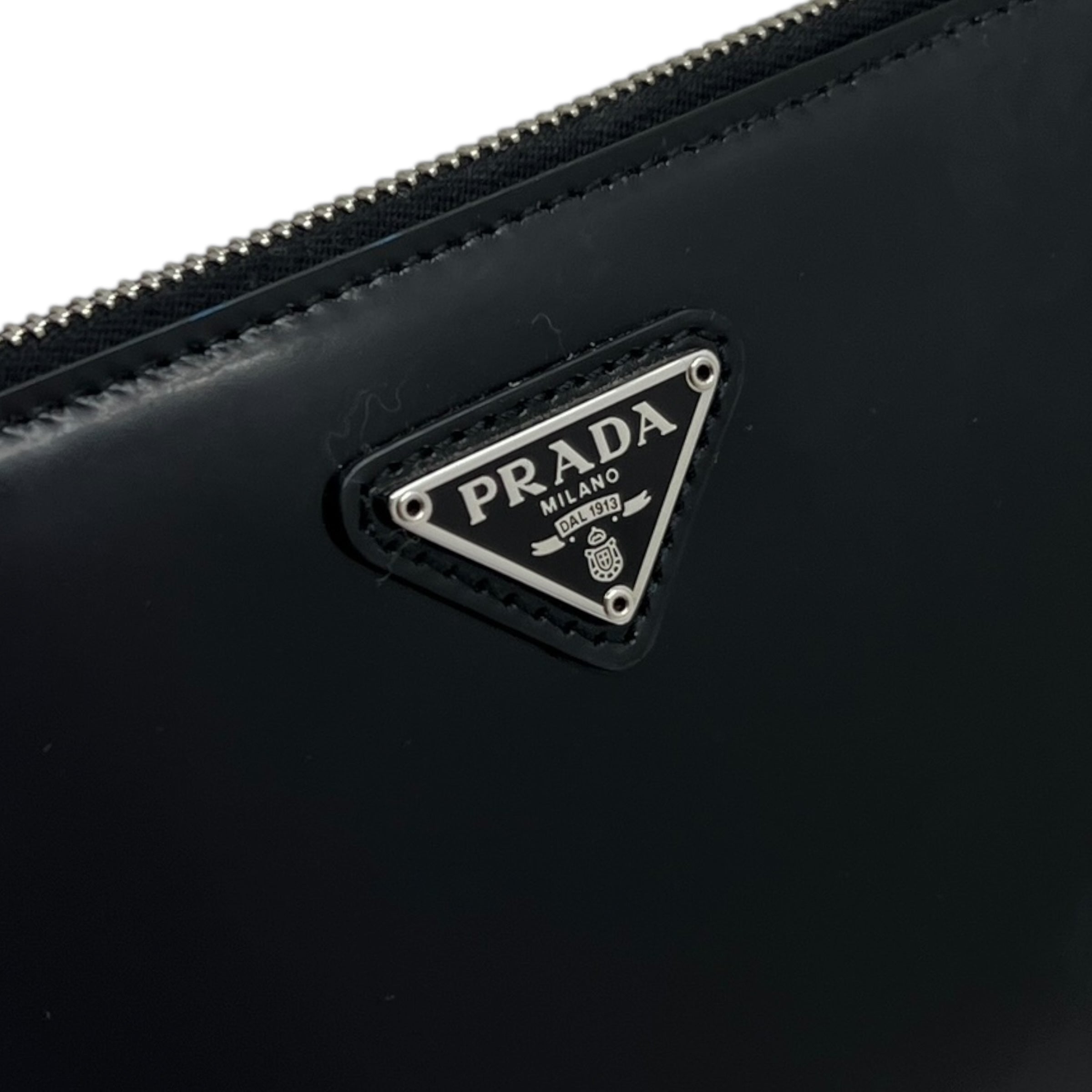 Prada mini borsa in pelle spazzolata