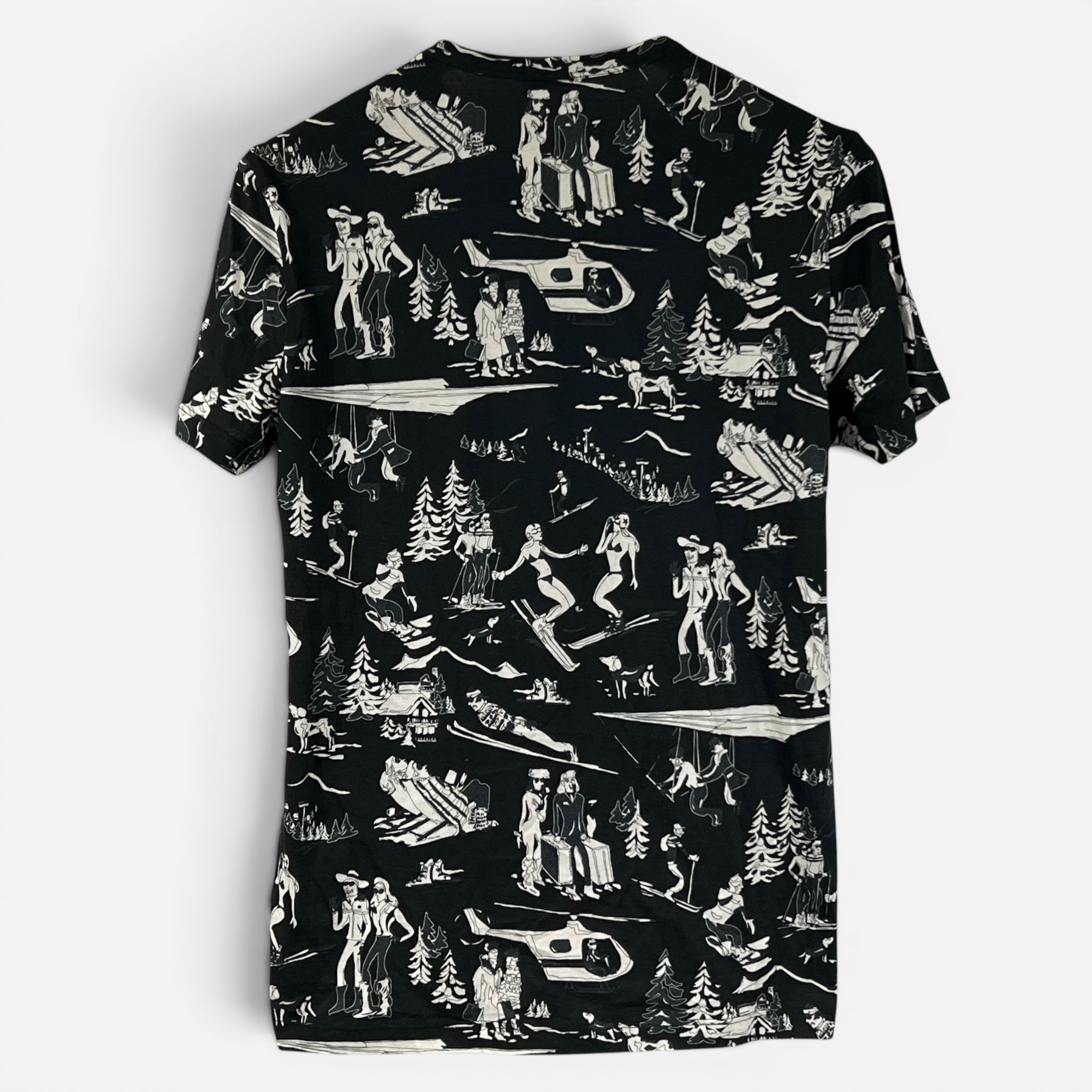 T-shirt Skiing logo taglia M