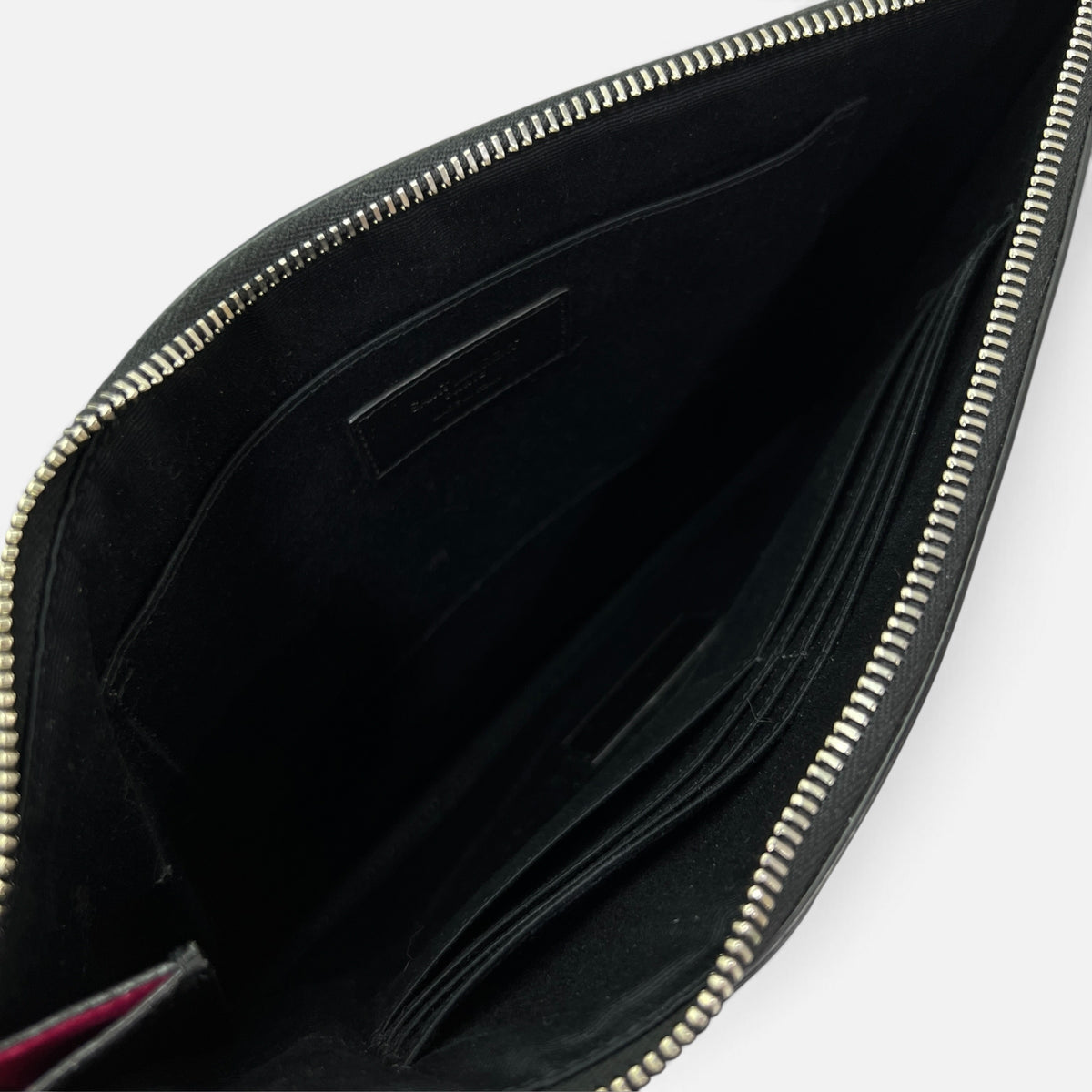 Pochette in pelle grain de pudre