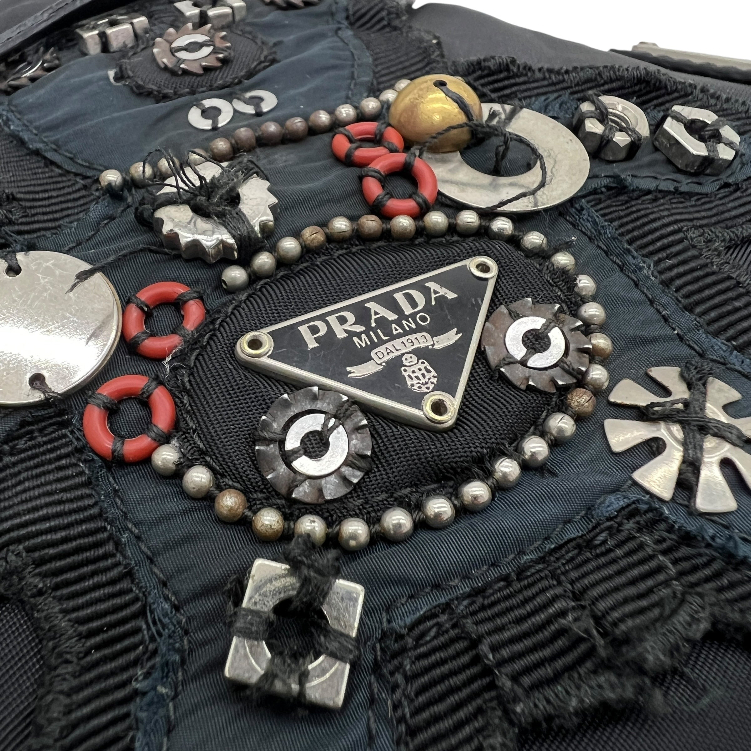 Prada bauletto in Nylon con applique