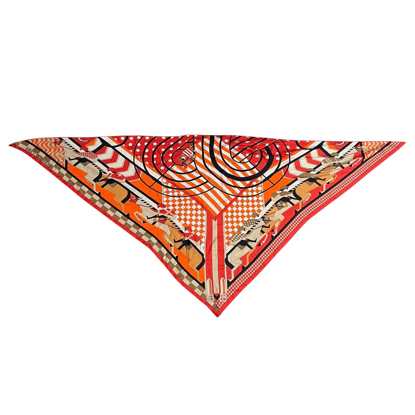 HERMÈS FOULARD TRIANGOLARE IN SETA