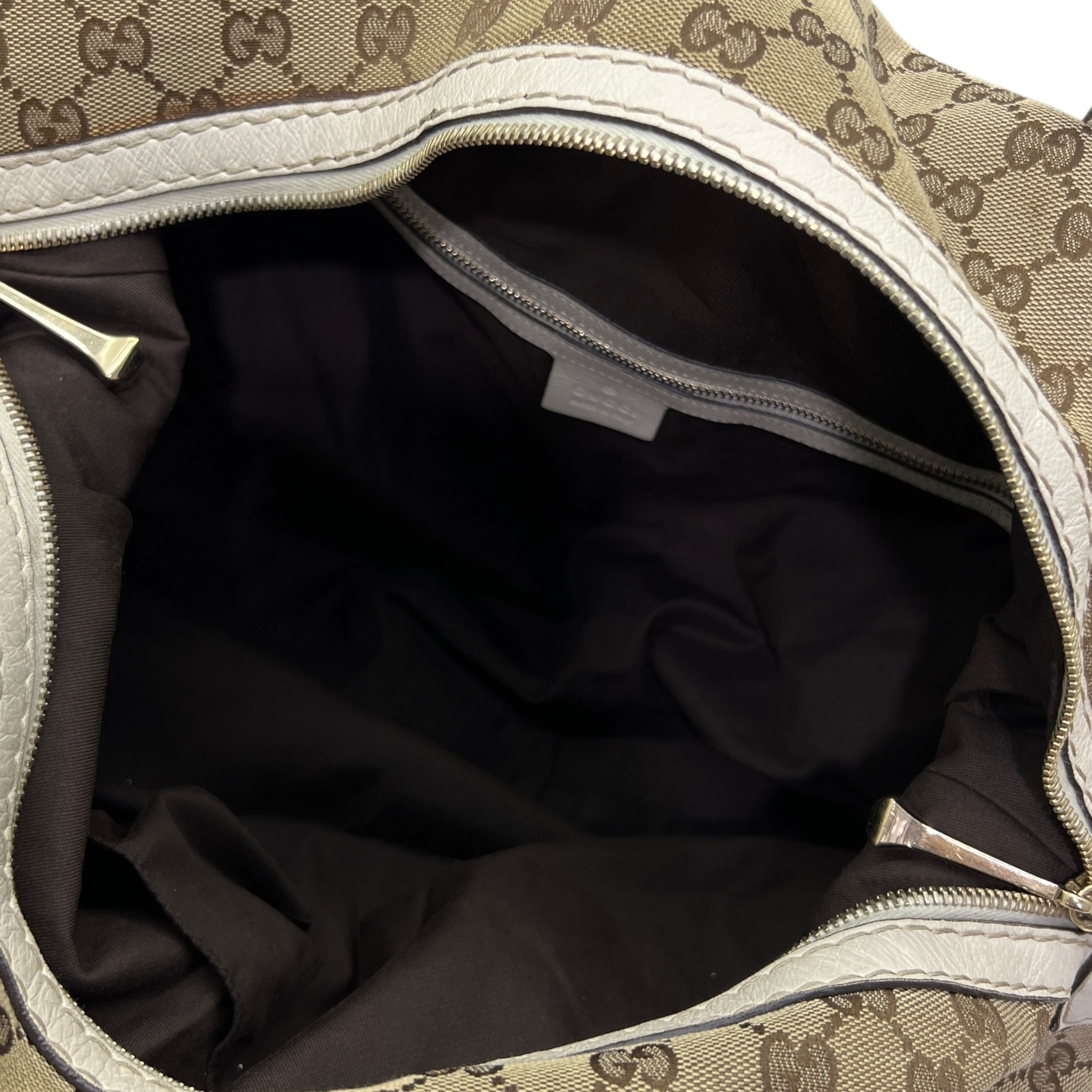 GUCCI BORSA A MANO IN TELA GG E PELLE