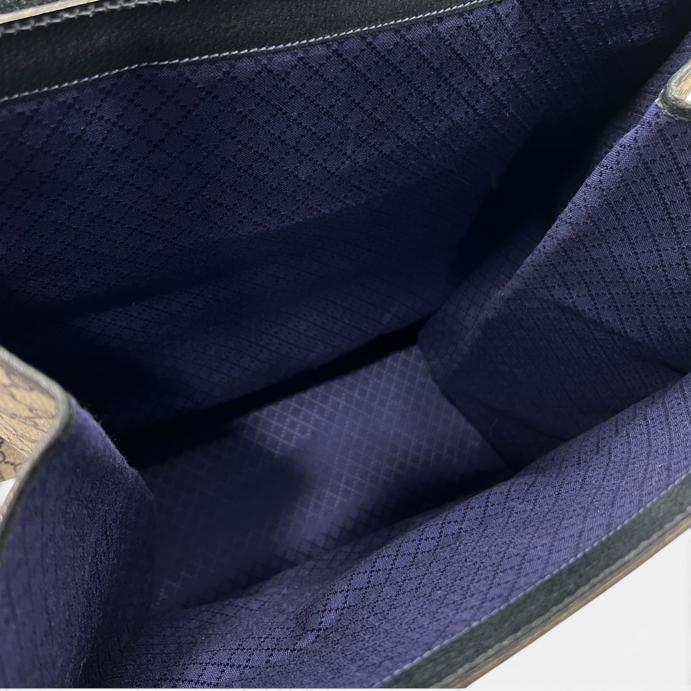 Gucci borsa da viaggio vintage in GG Supreme e pelle (cabinabile)