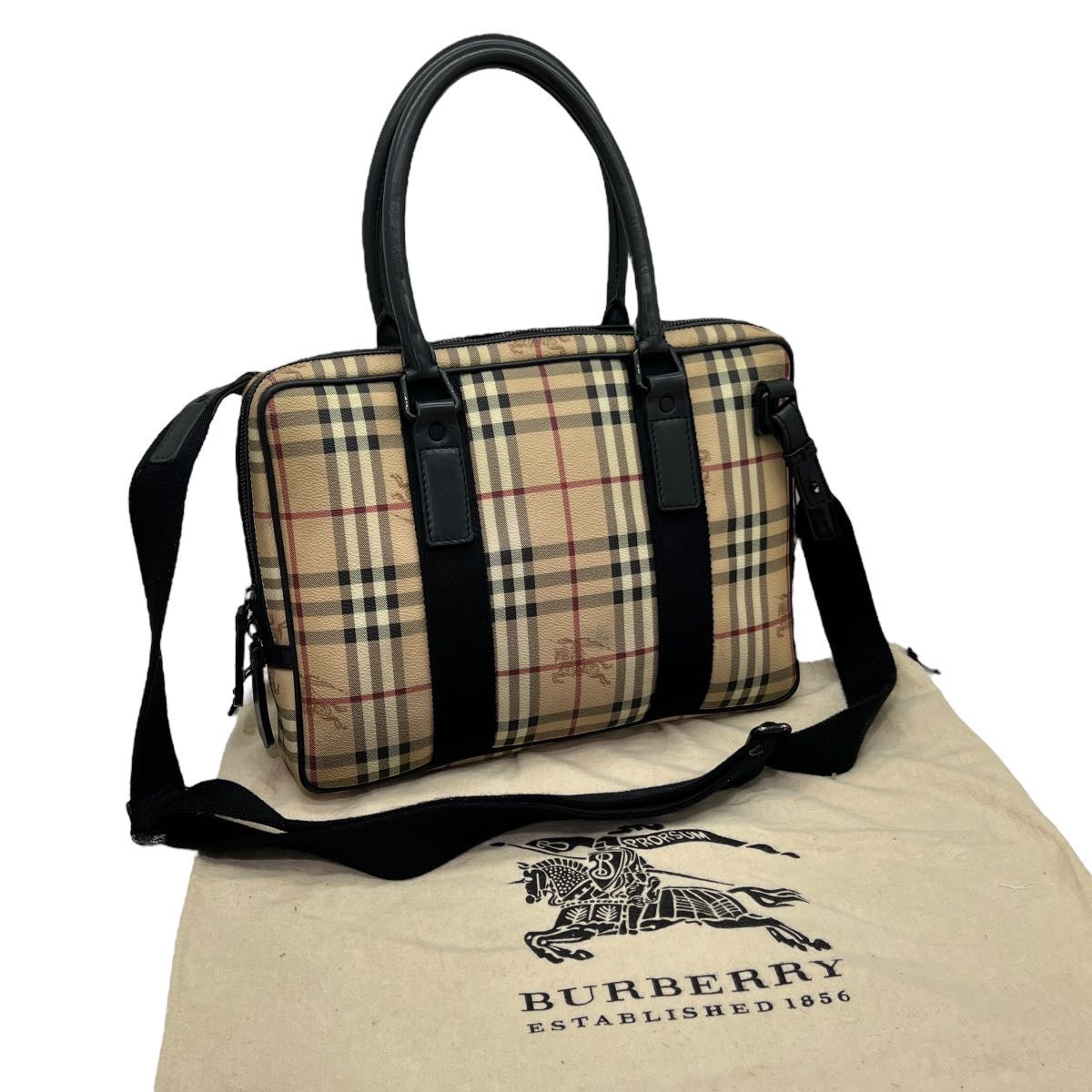 BURBERRY PORTADOCUMENTI/PC IN PELLE VINTAGE CHECK