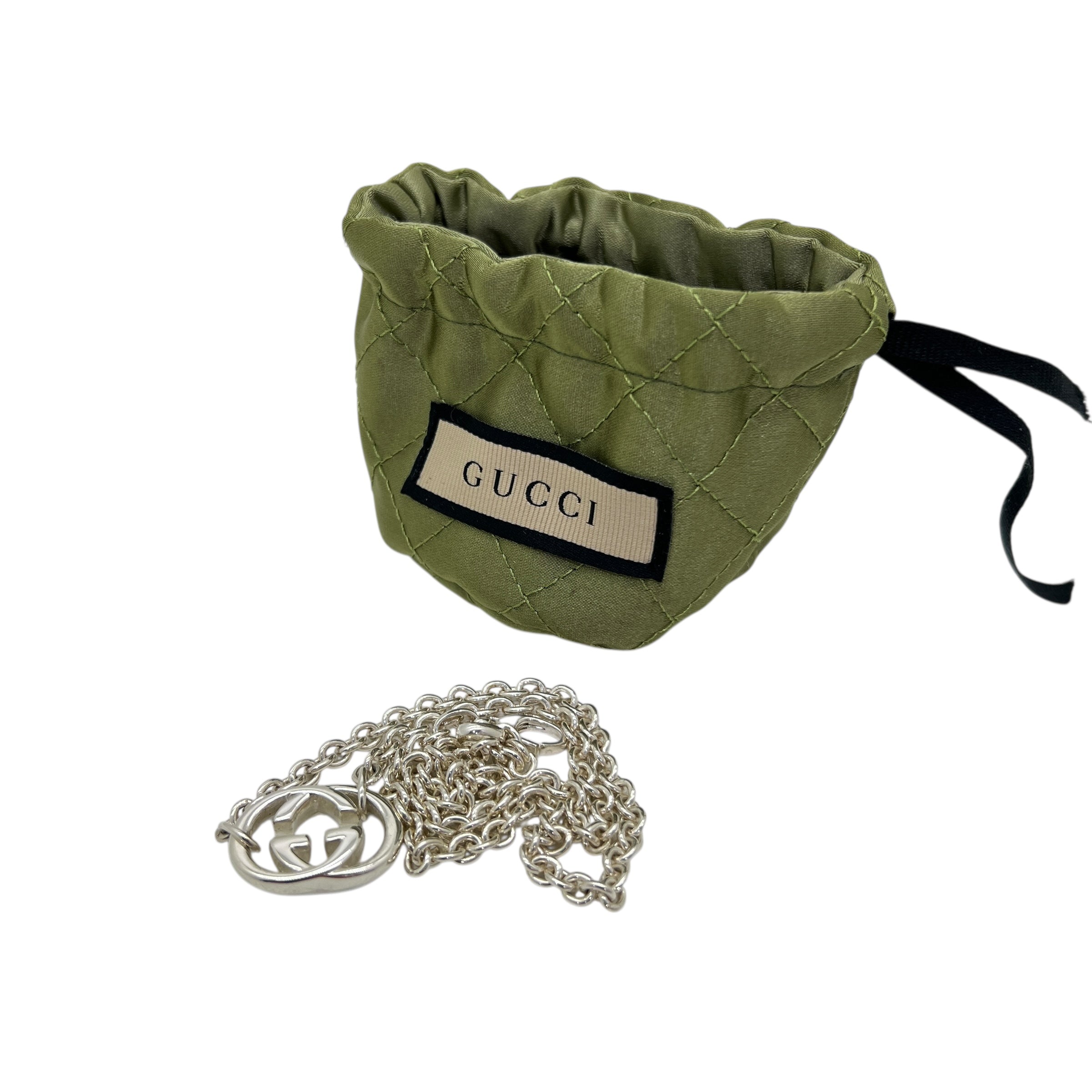 Interlocking GG Girocollo in argento