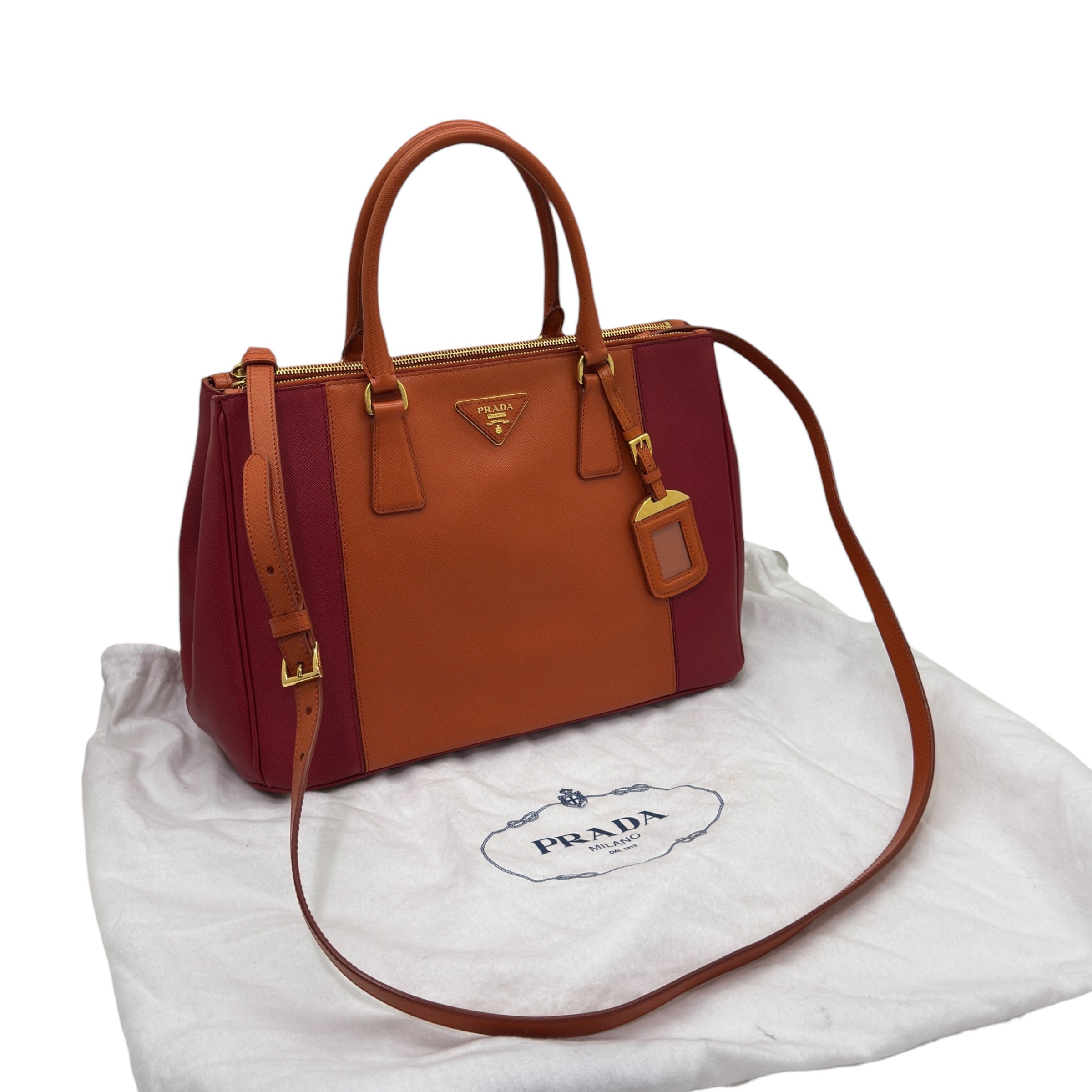 Galleria large in pelle Saffiano