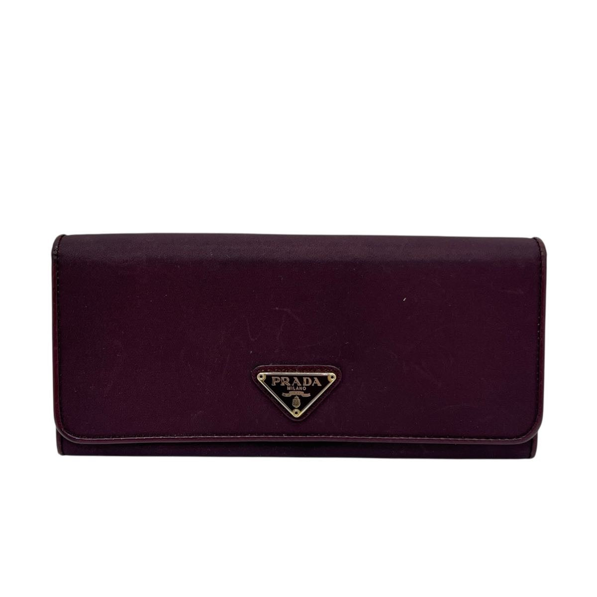 PRADA PORTAFOGLIO GRANDE IN TESSUTO BORDEAUX