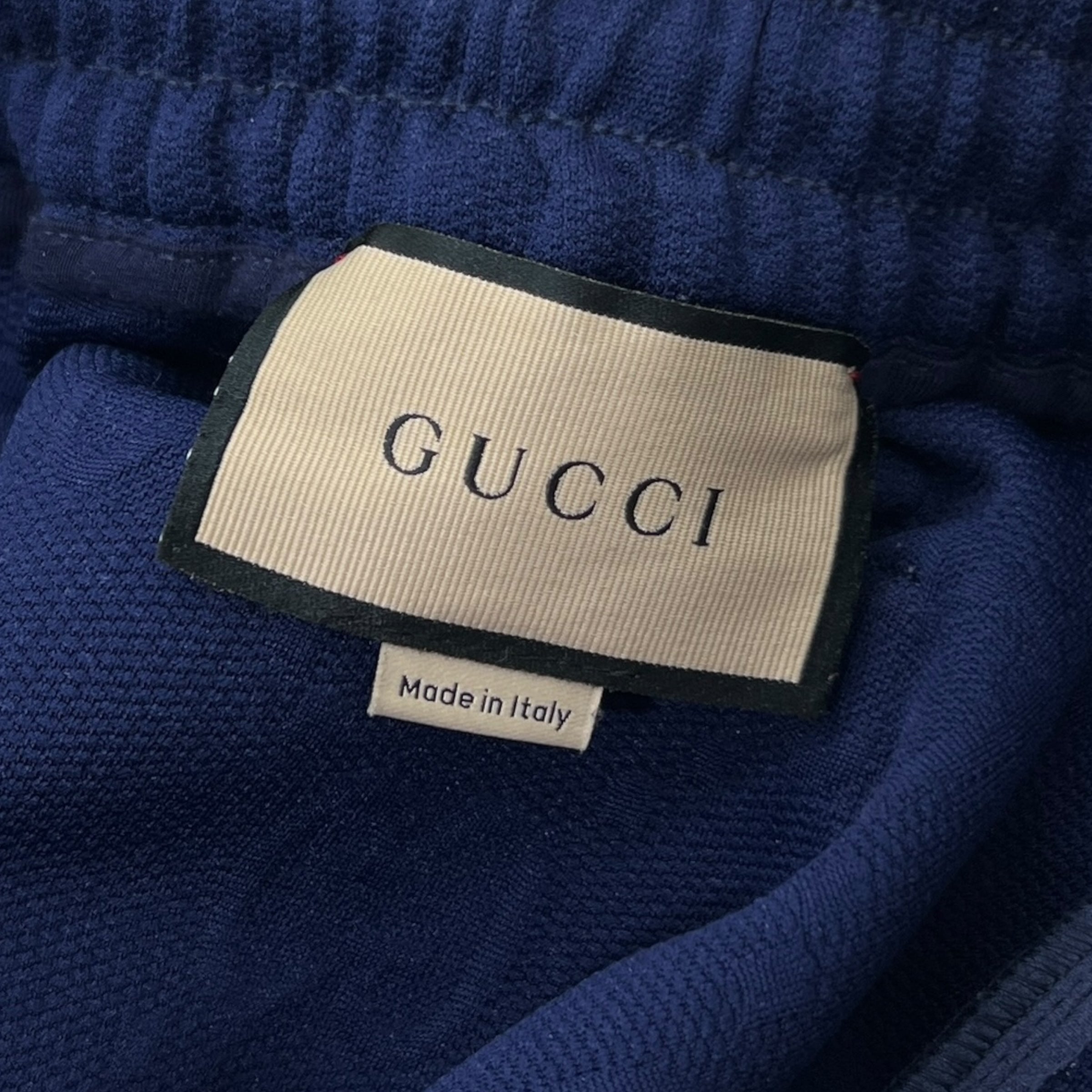 GUCCI PANTALONI DA JOGGING IN JERSEY TECNICO CON GG IN RILIEVO TG XL