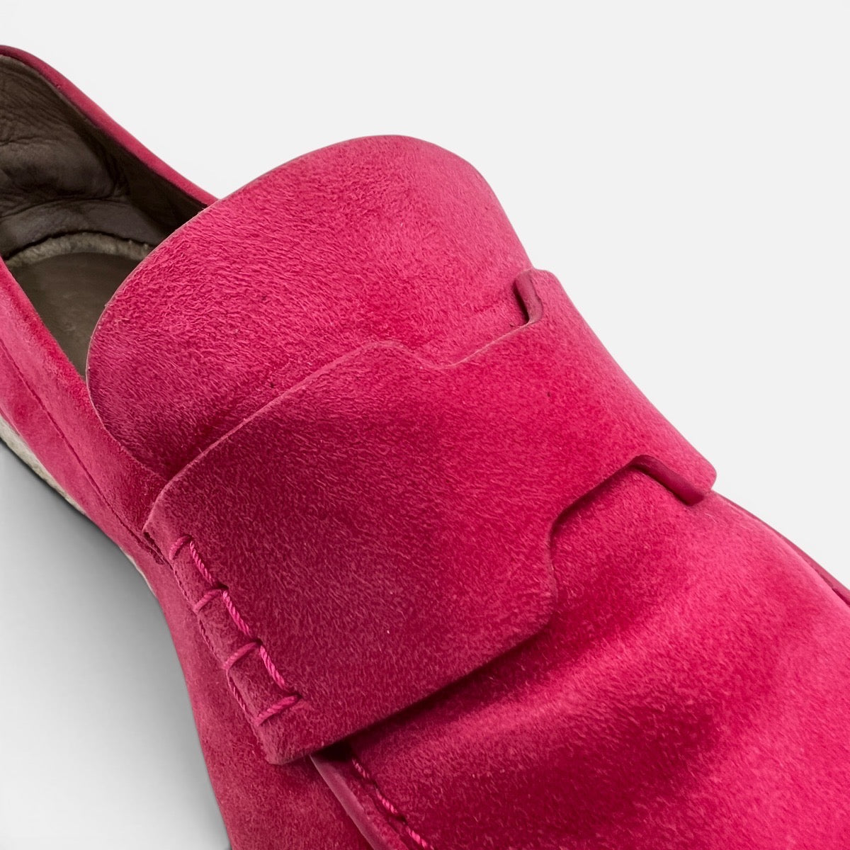Suede fucsia Espadrillas mocassino taglia 38