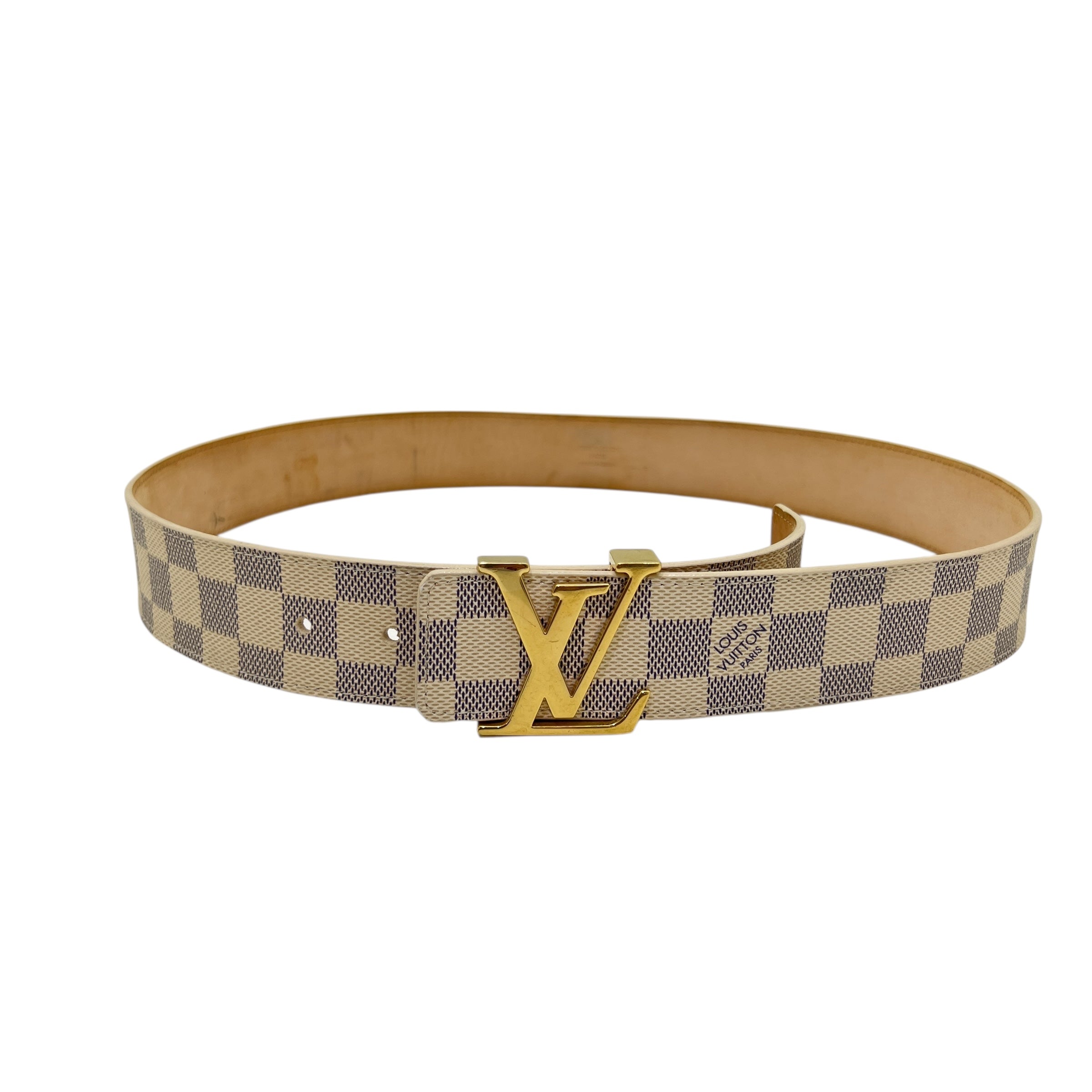 Initiales Cintura damier azure Mis. 90