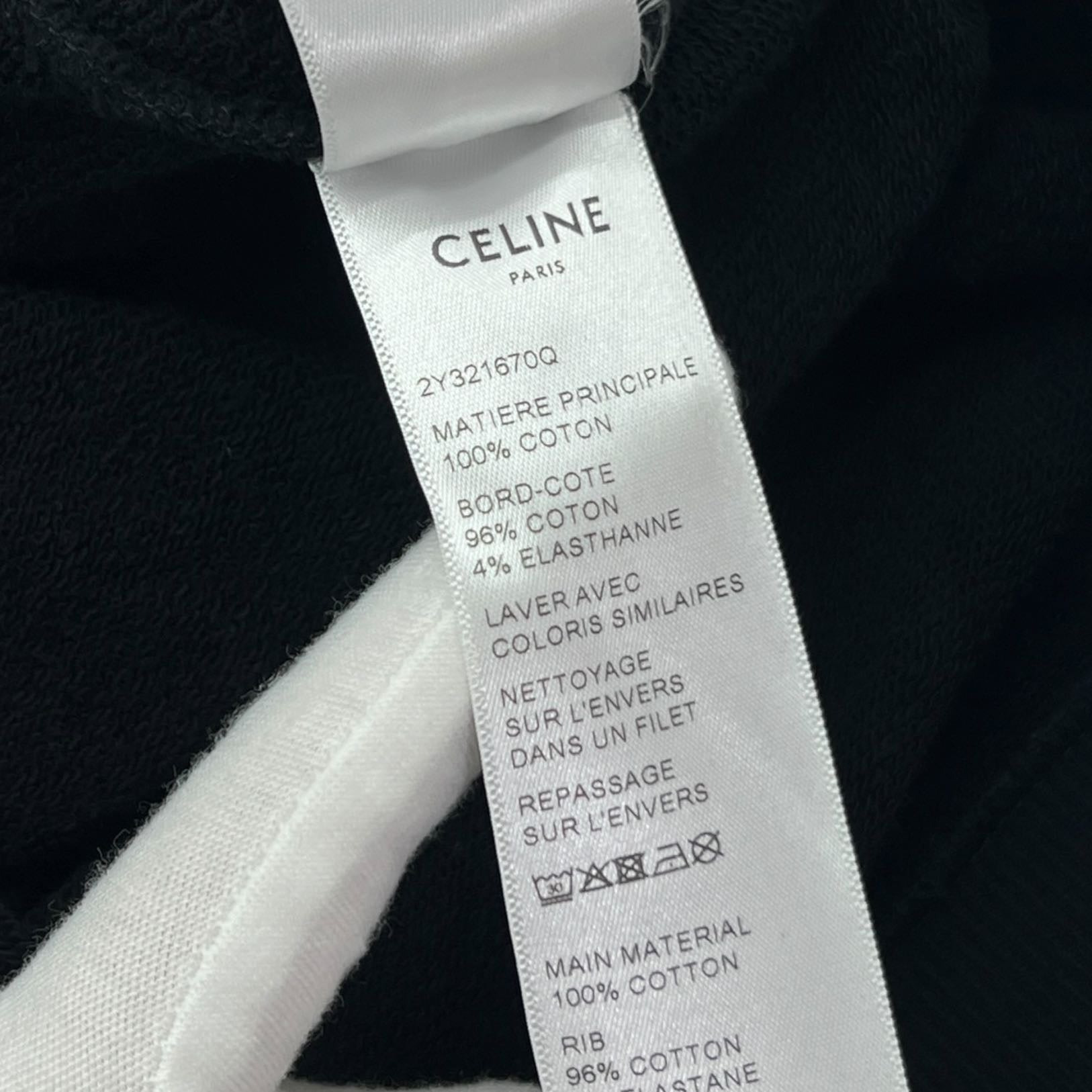 CELINE FELPA LOOSE CON CAPPUCCIO TG M