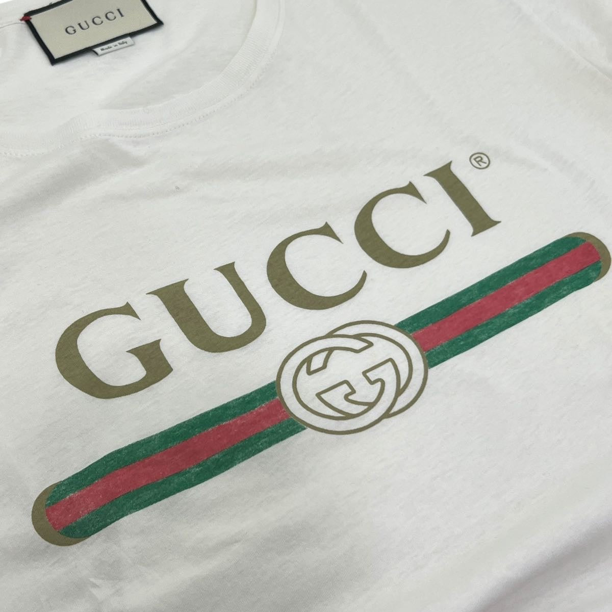 GUCCI TSHIRT VINTAGE LOGO DELAVE' TG M (VESTE L)