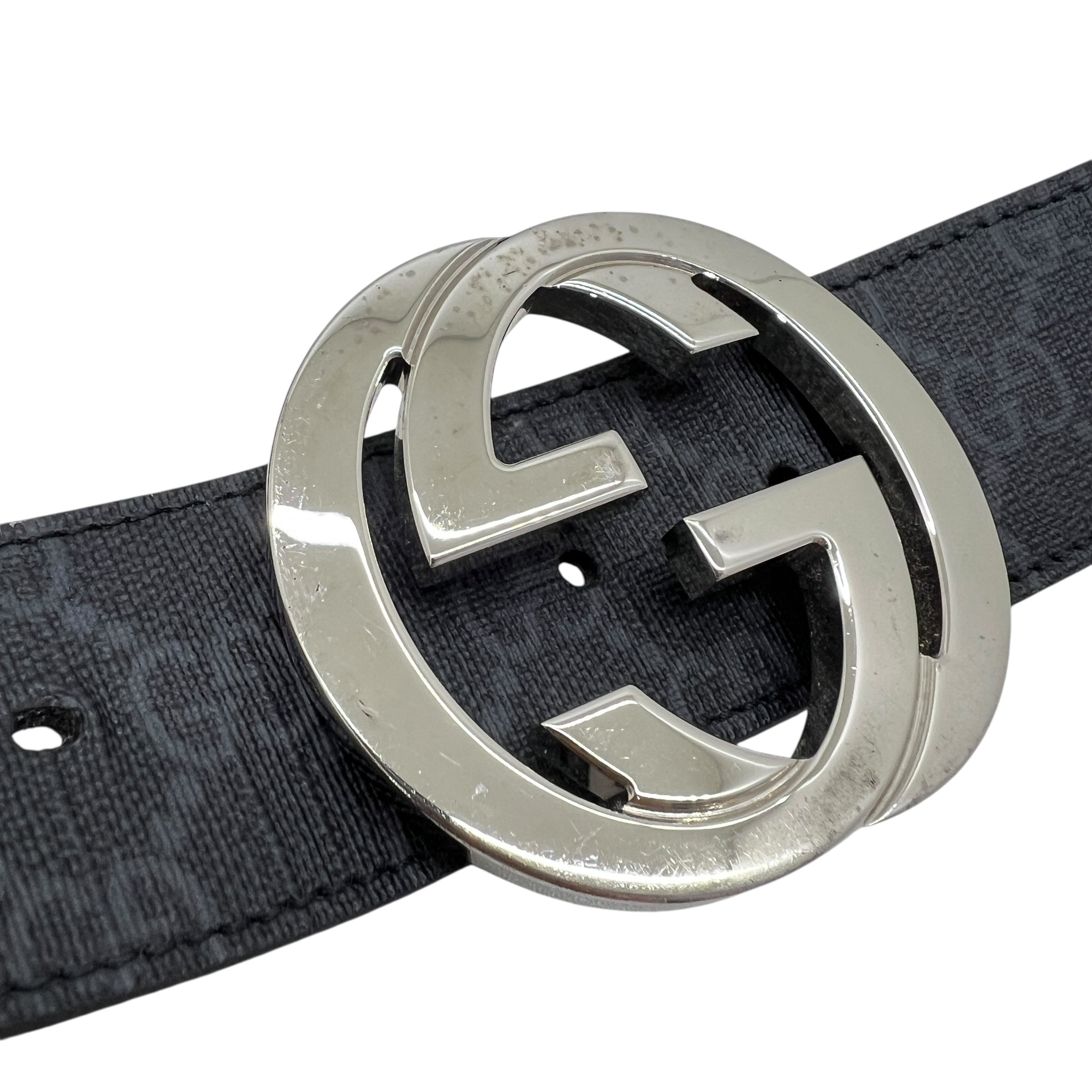 Cintura con fibbia incrocio GG taglia 100