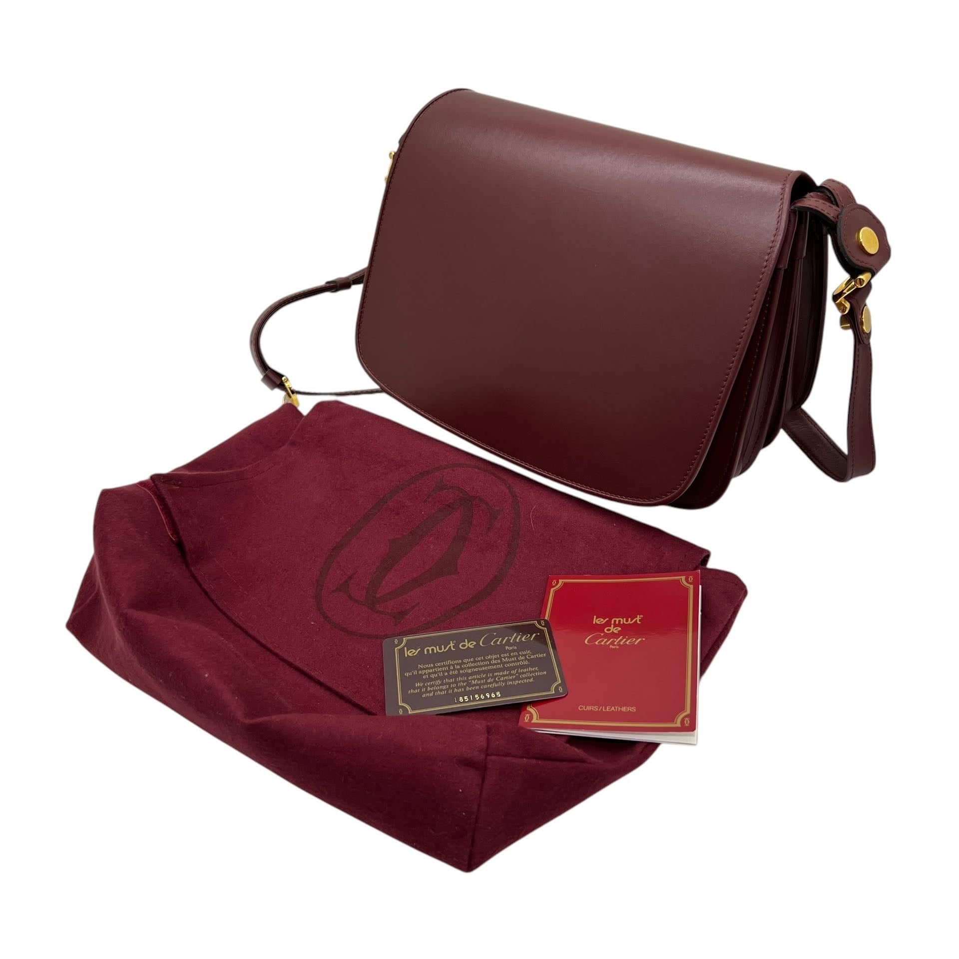 CARTIER BORSA IN PELLE BORDEAUX