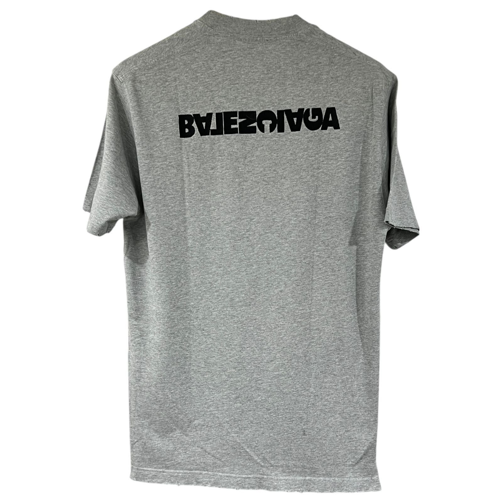 BALENCIAGA T-SHIRT REVERSE LOGO TG M (VESTE L)