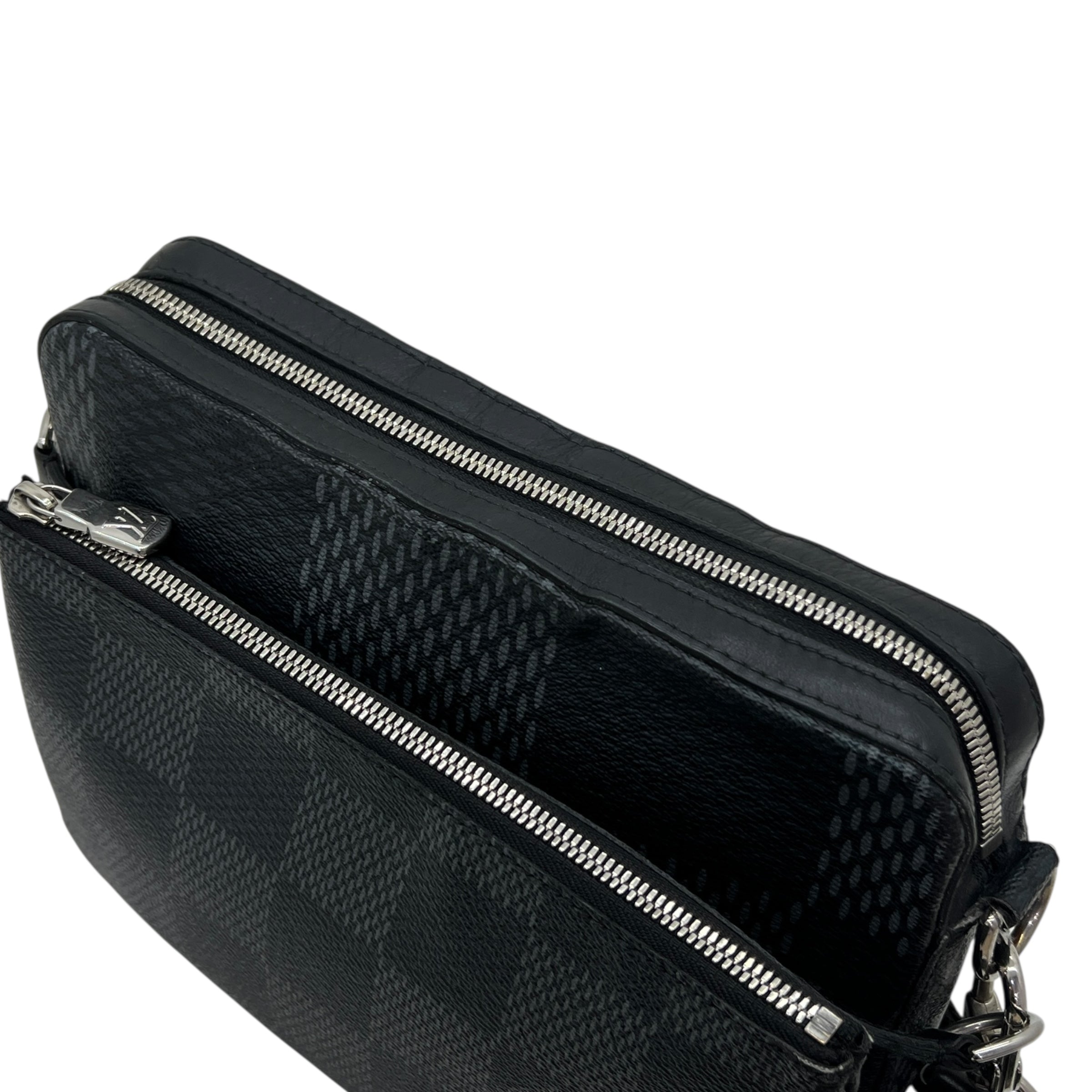 Borsa messenger Trio Damier Graphite Giant 3D