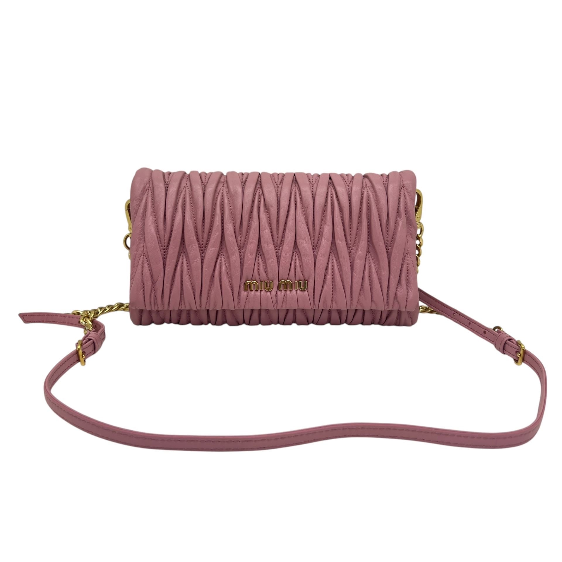 MIU MIU MINI BORSA IN NAPPA MATELASSE' CON TRACOLLA