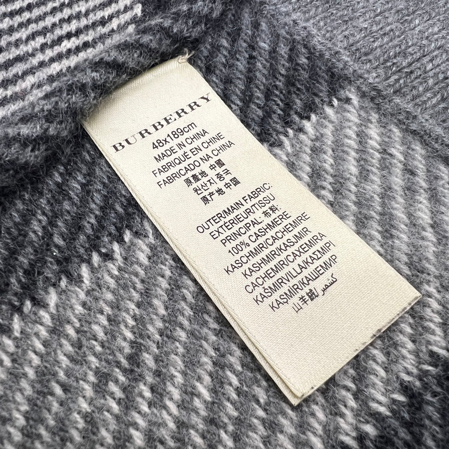 BURBERRY SCIARPA IN CASHMERE