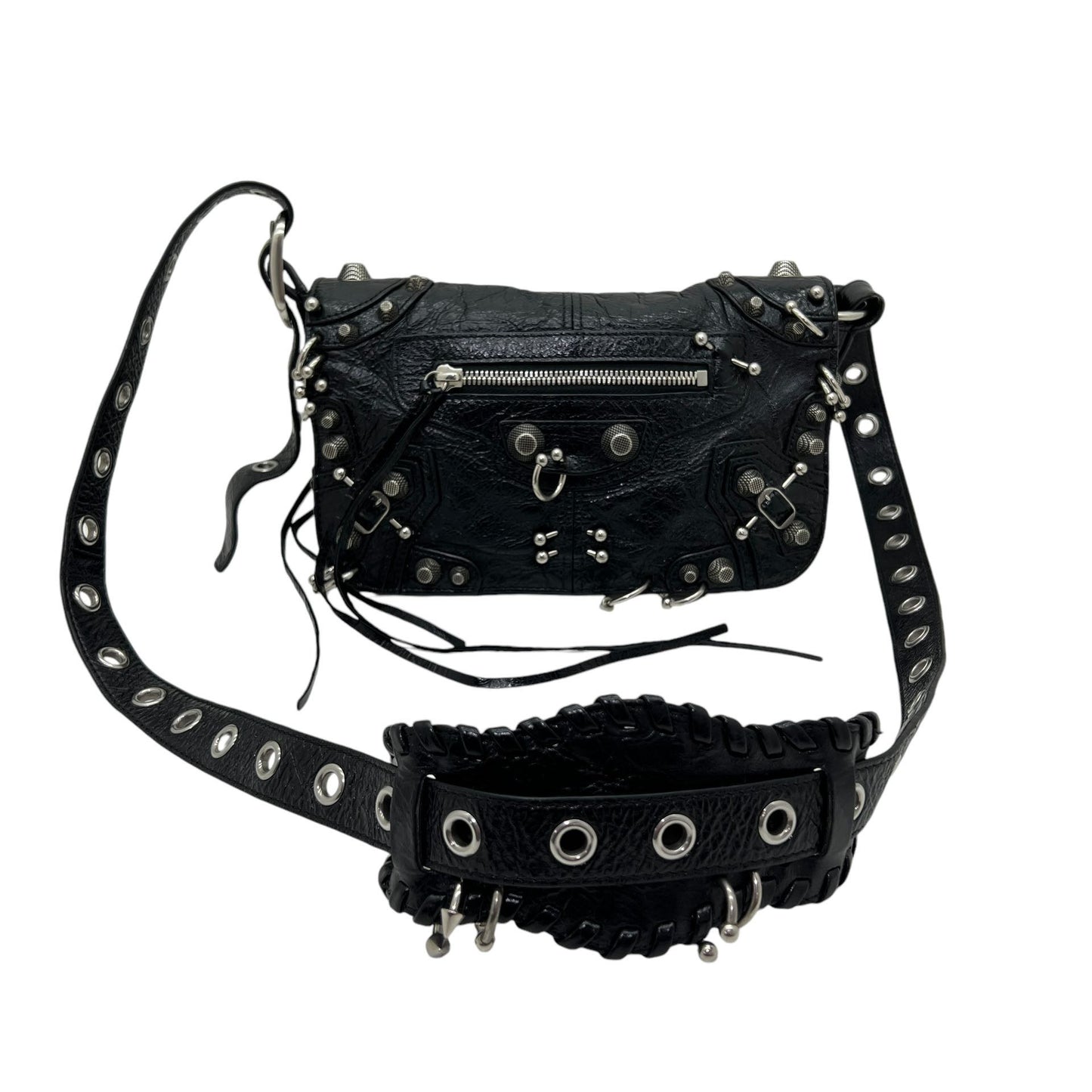 BALENCIAGA LE CAGOLE XS TRACOLLA TRAFORATA CON PIERCING