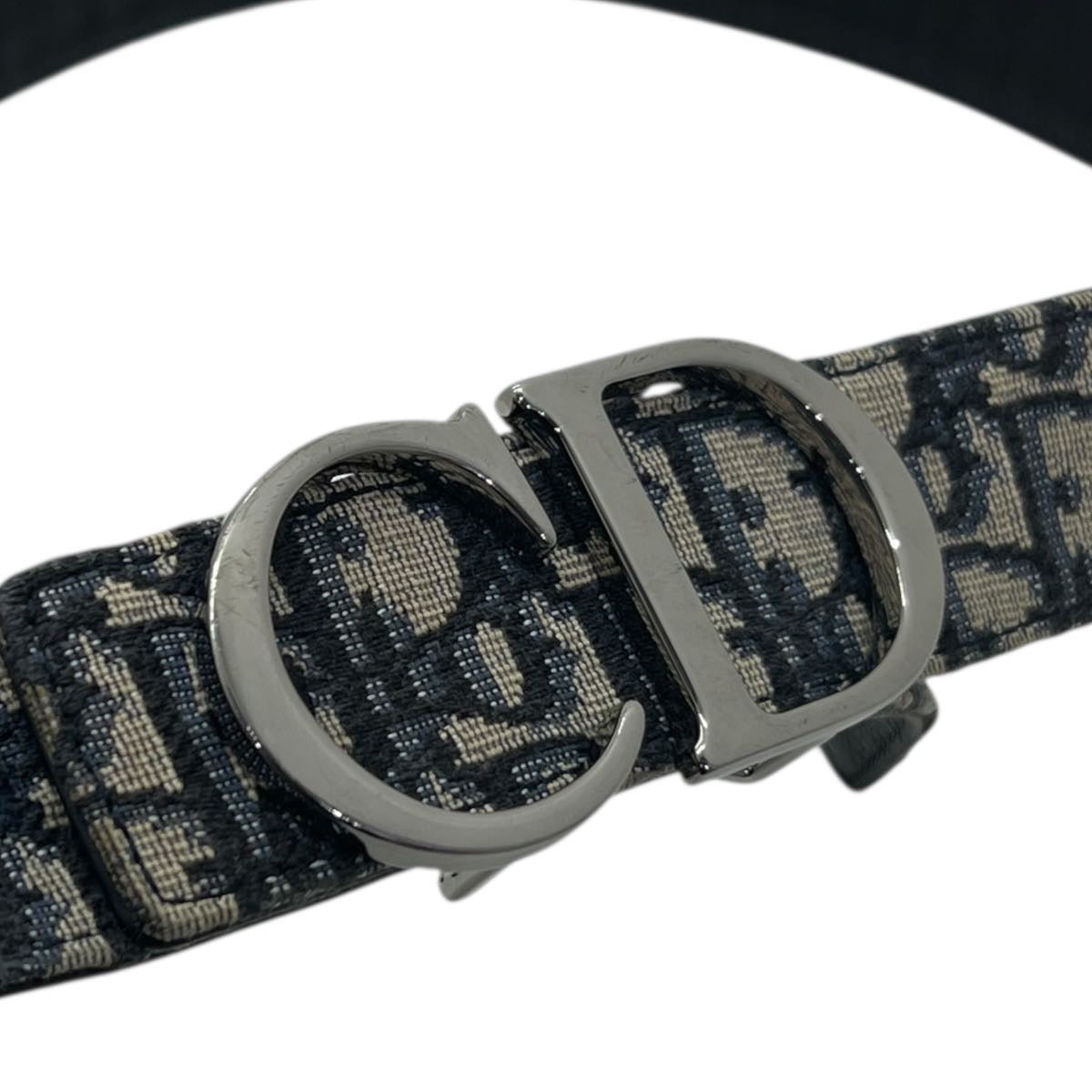 DIOR CINTURA JACQUARD OBLIQUE REVERSIBILE TG 95