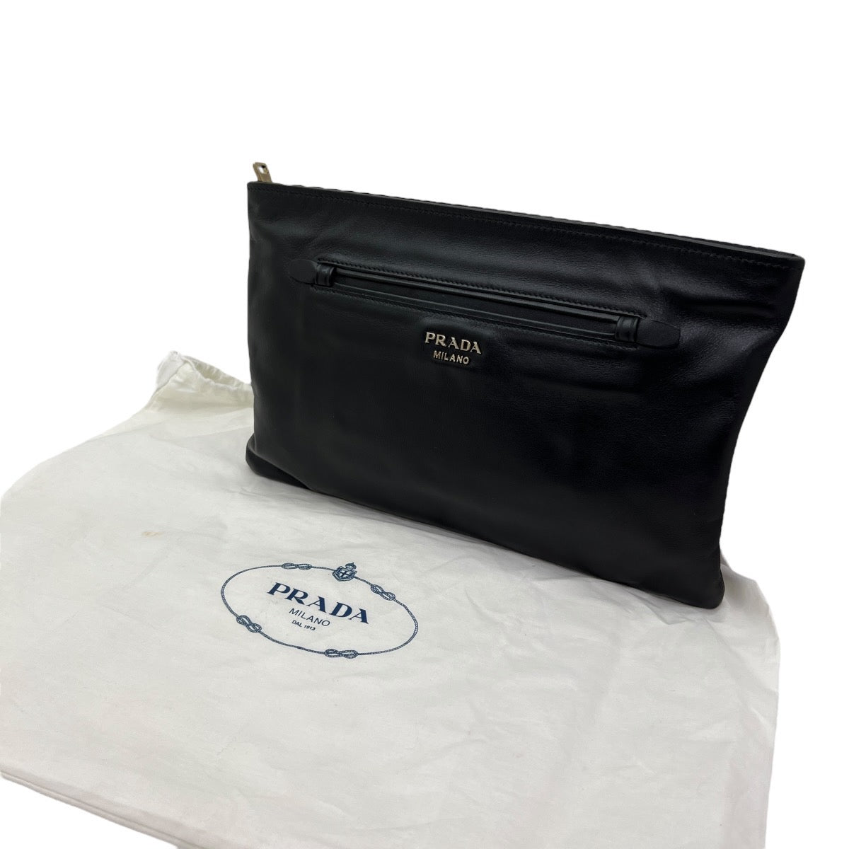 PRADA POCHETTE MEDIA IN PELLE