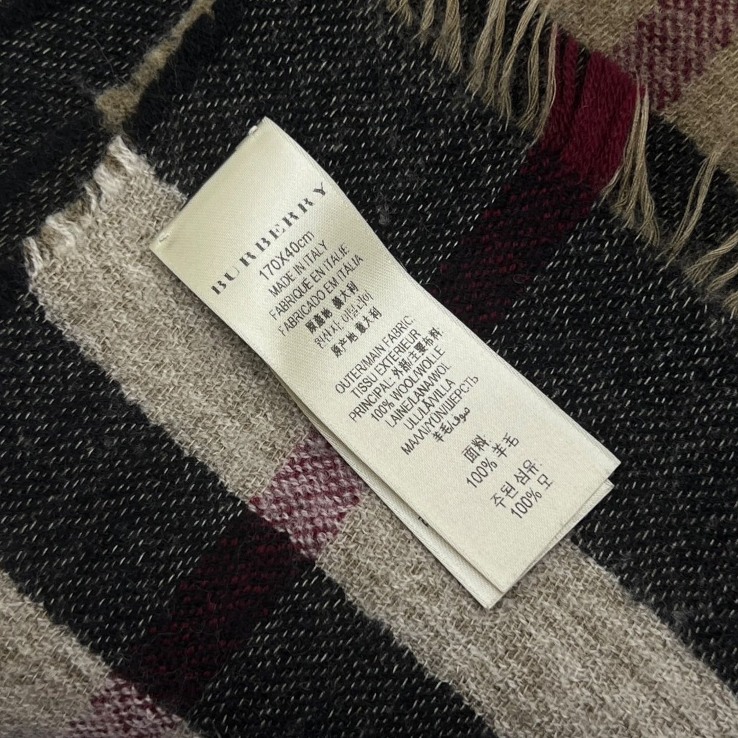 BURBERRY SCIARPA IN CASHMERE