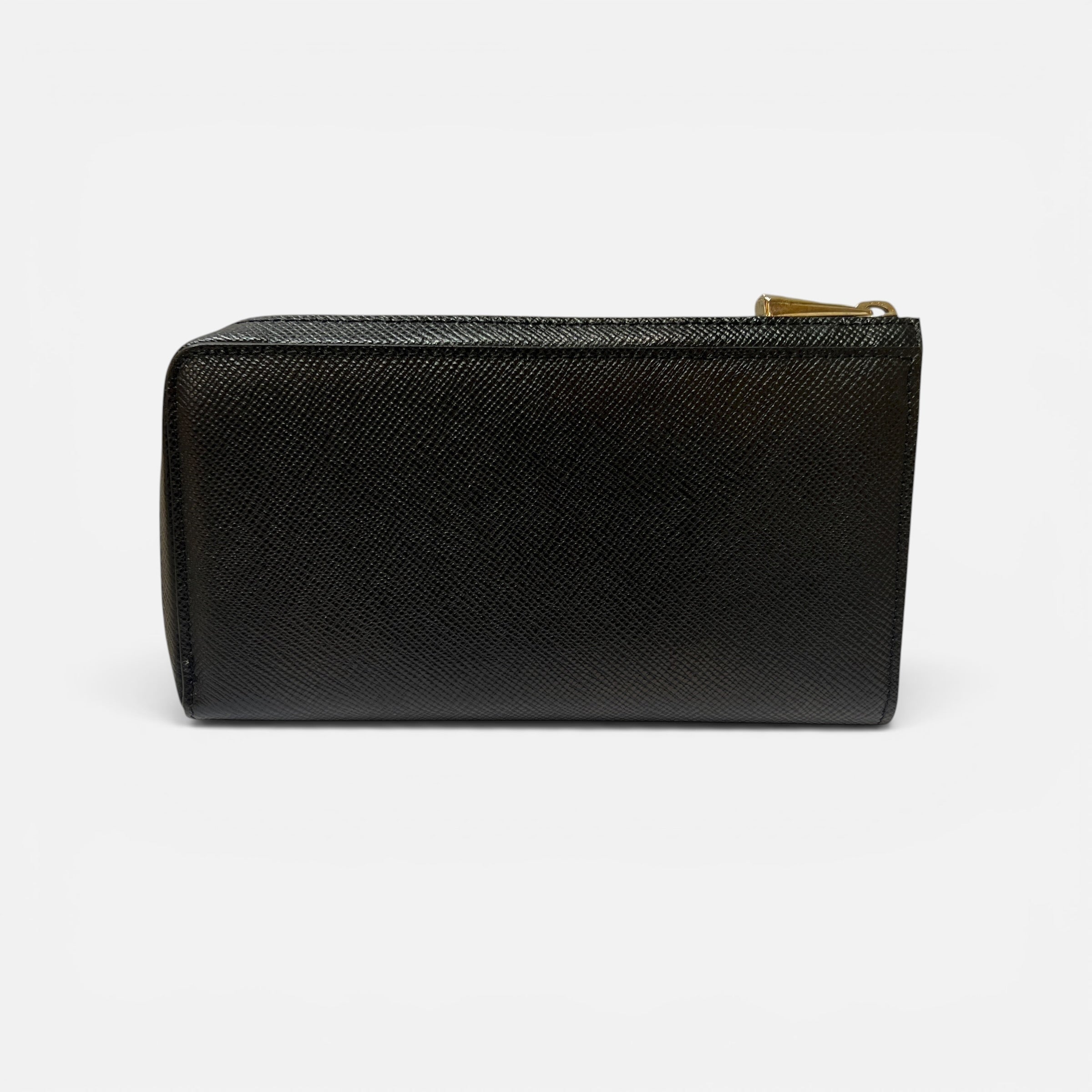 Portafoglio con zip in Saffiano