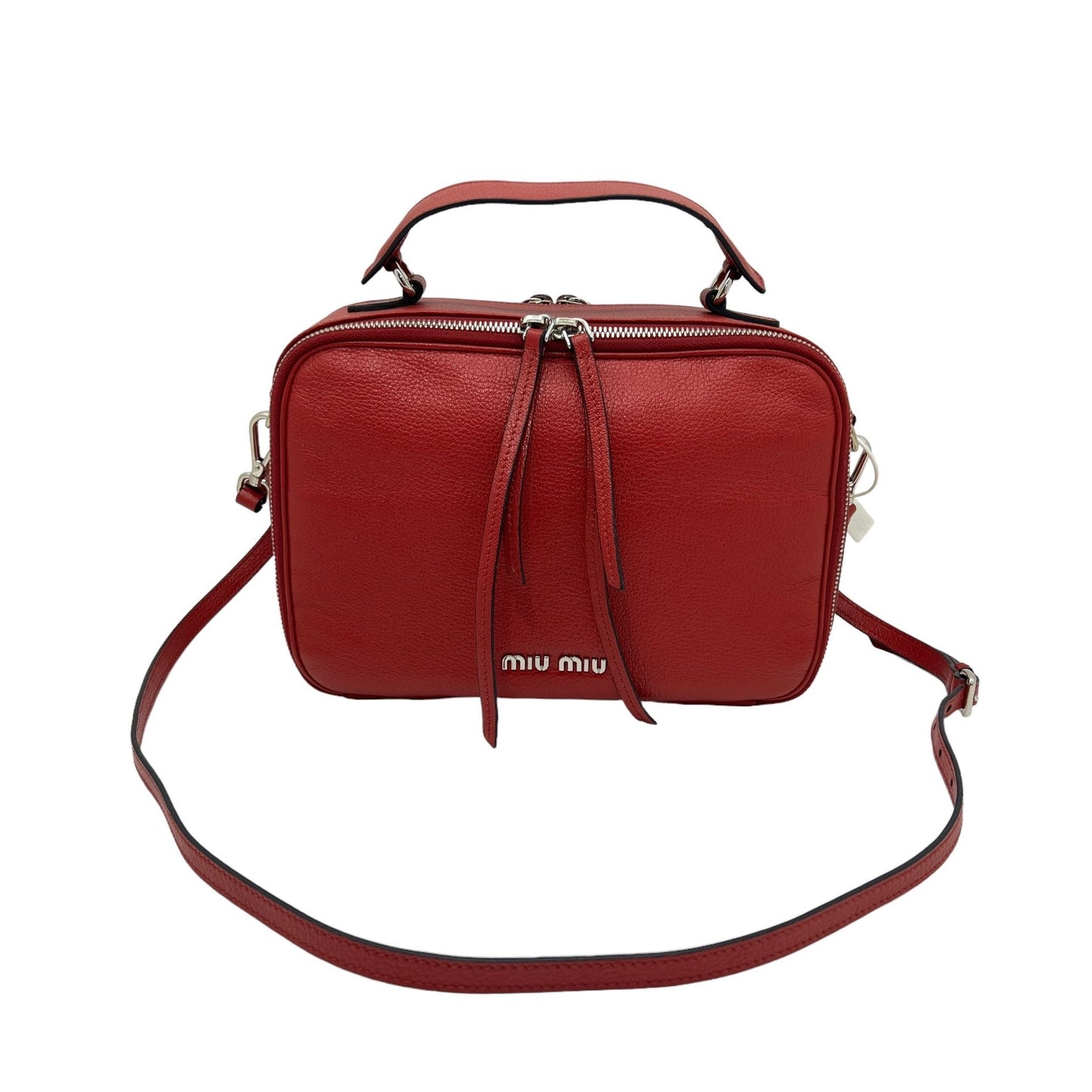 MIU MIU MADRAS LEATHER SHOULDER BAG