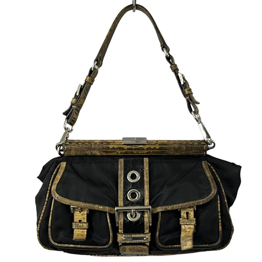 PRADA SHOULDER BAG WITH PYTHON INSERTS