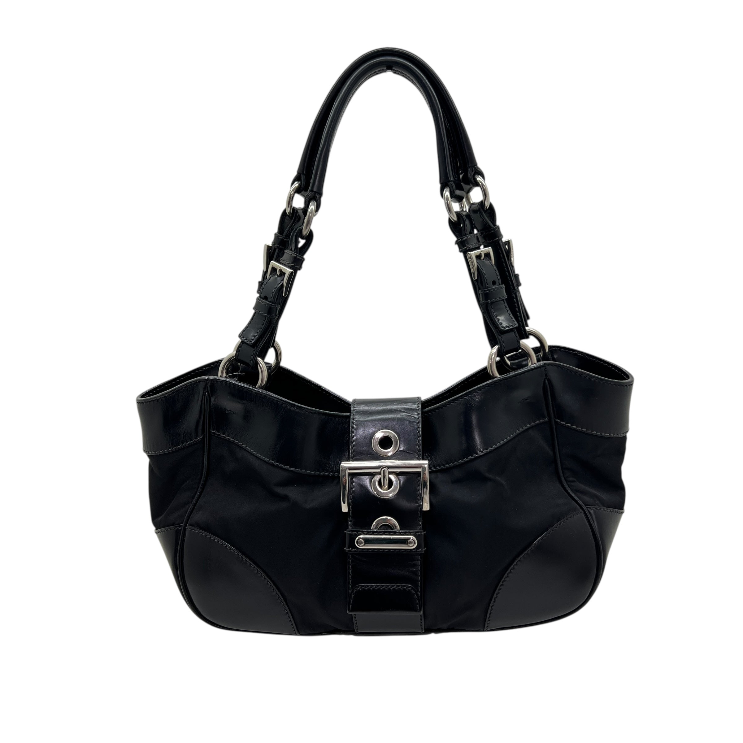 Borsa a spalla in Nylon e pelle