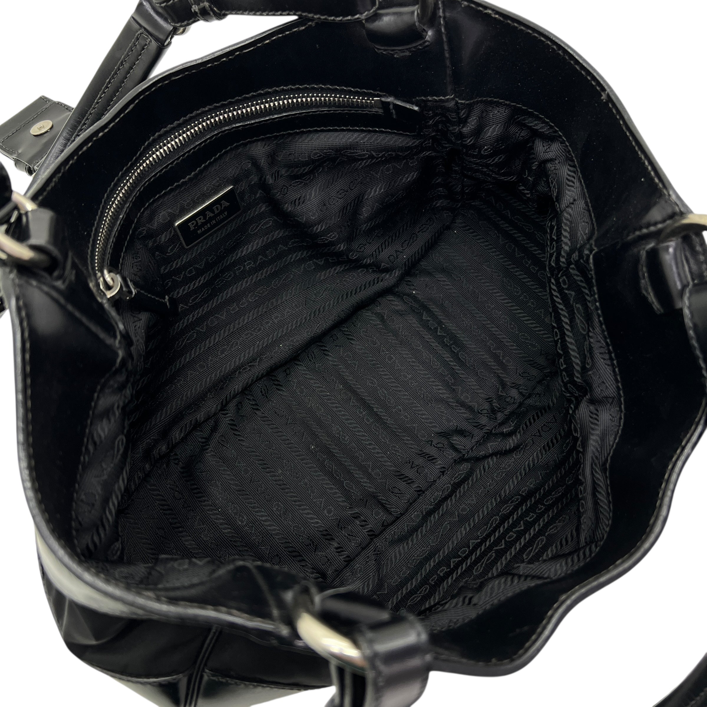Borsa a spalla in Nylon e pelle