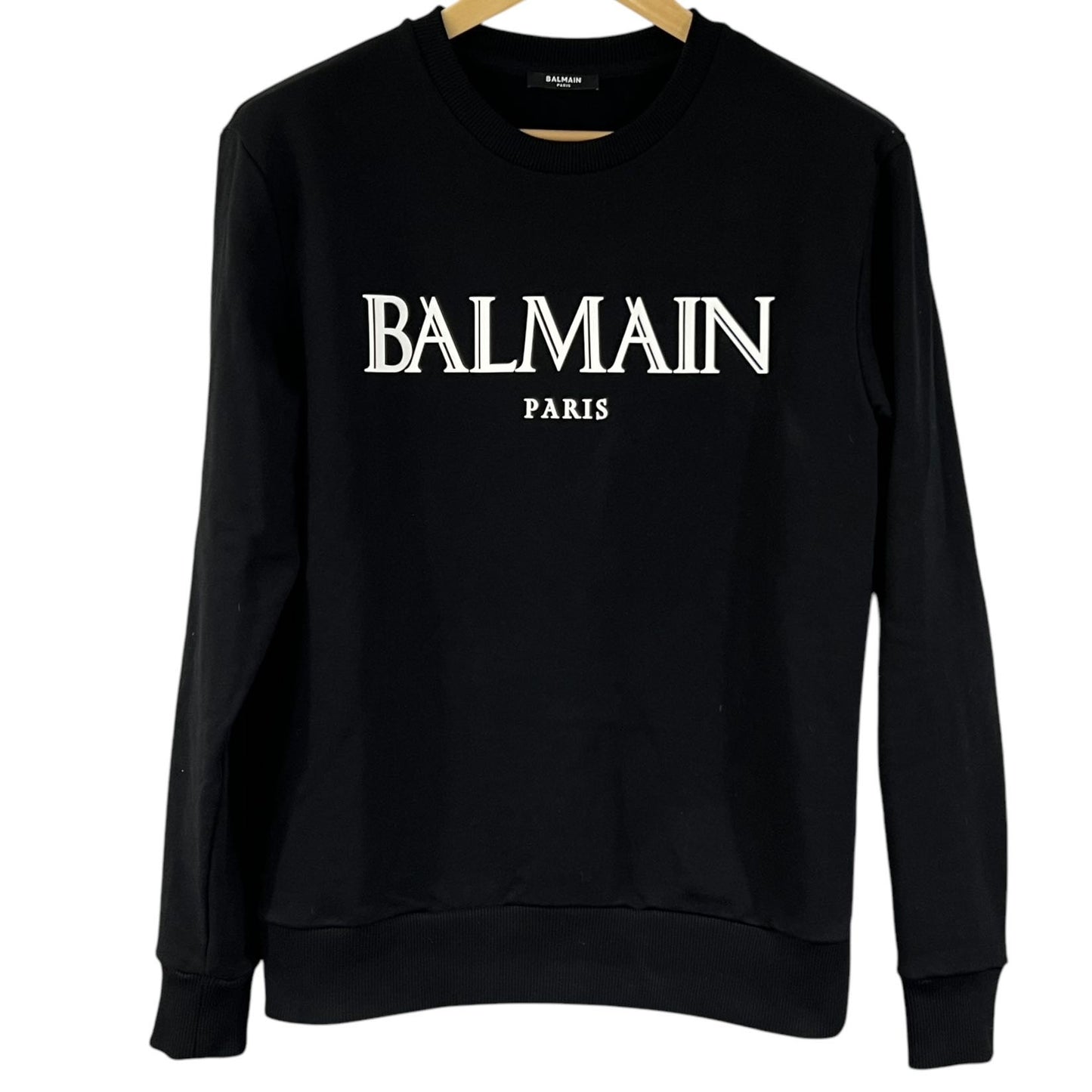 BALMAIN PARIS FELPA CREWNECK CON LOGO TG XS