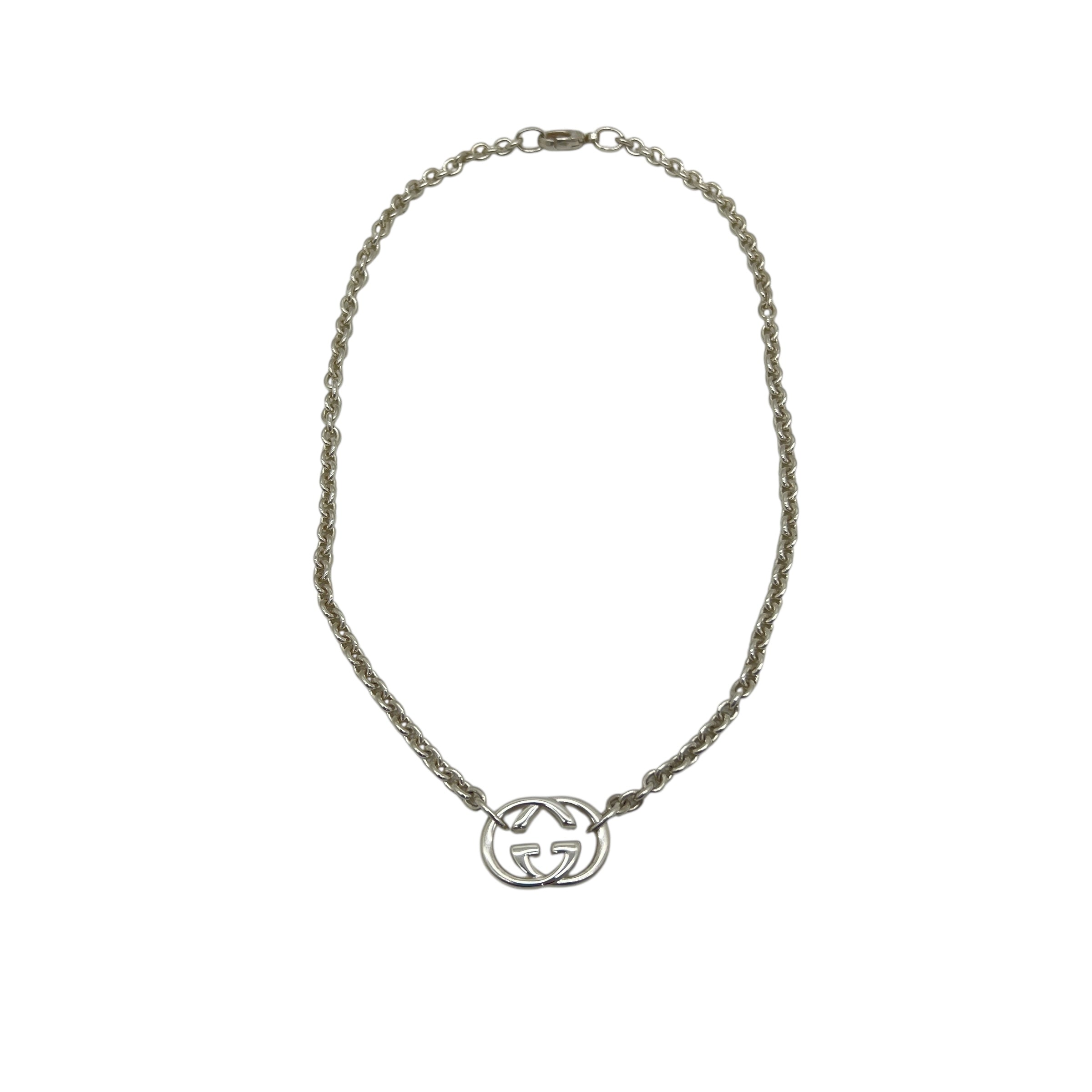 Interlocking GG Girocollo in argento