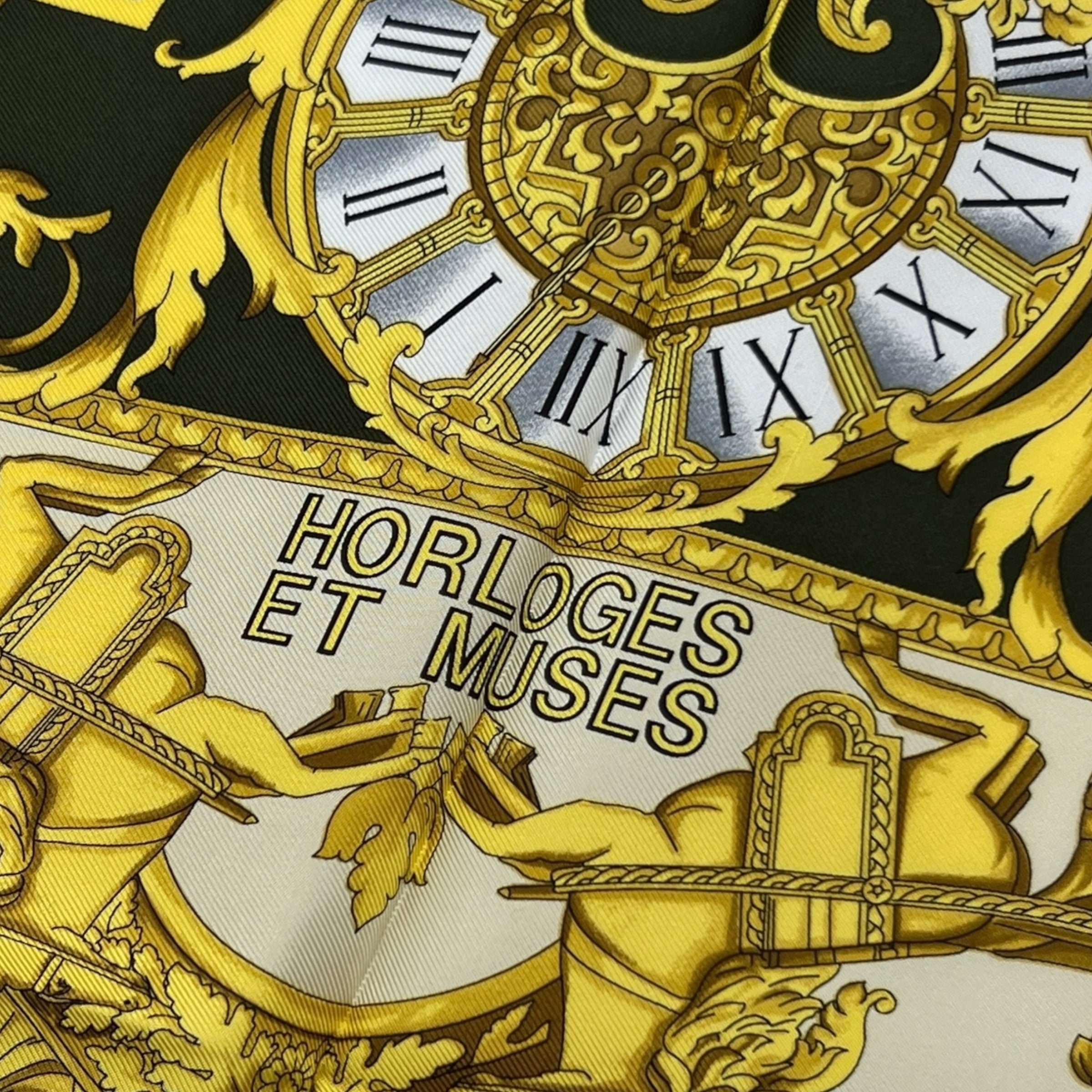 Foulard Carré 90 “Horloges Et Muses”