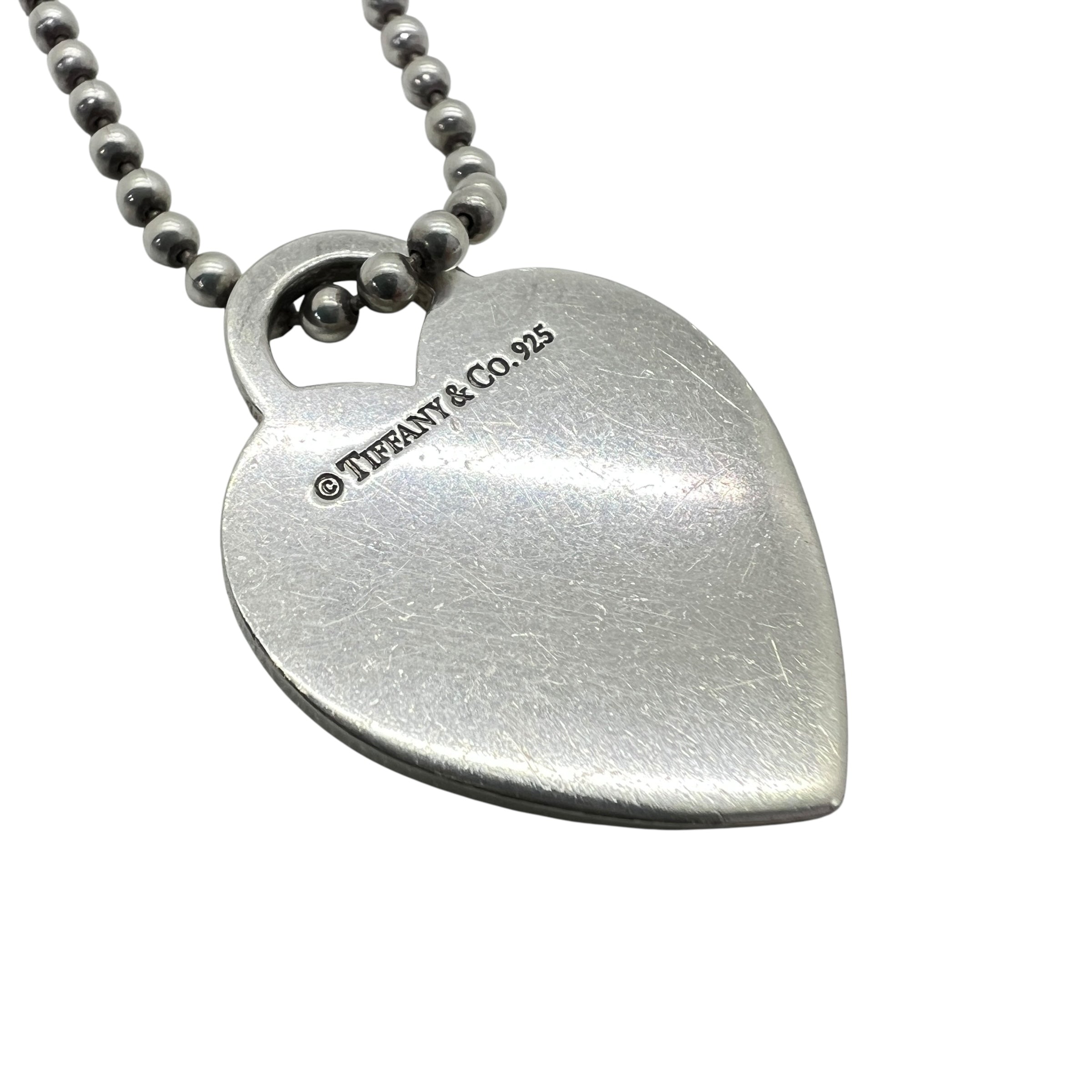 Pendente Heart Tag grande con catena
