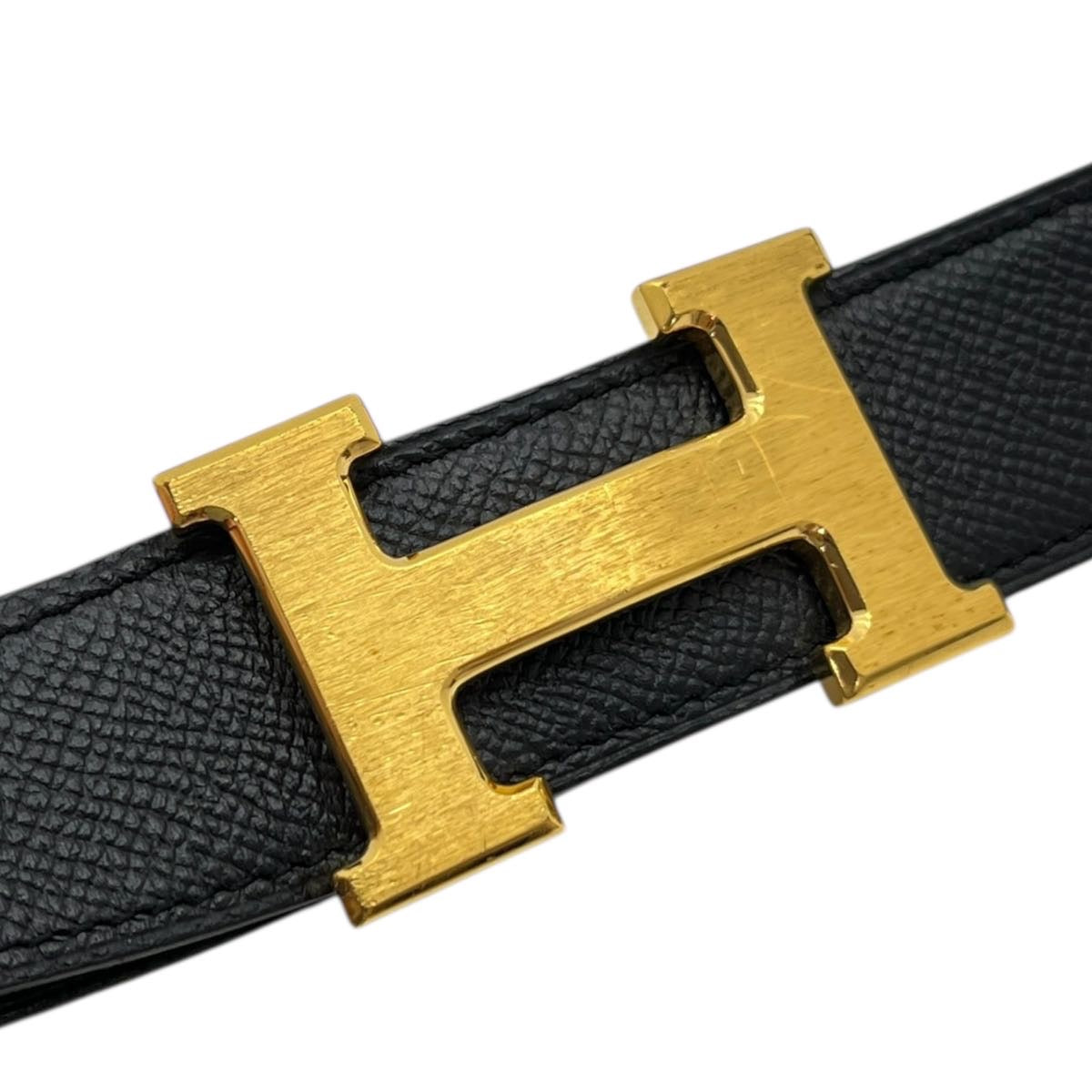 HERMÈS FIBBIA H PER CINTURA IN PELLE REVERSIBILE 32 mm TG 90