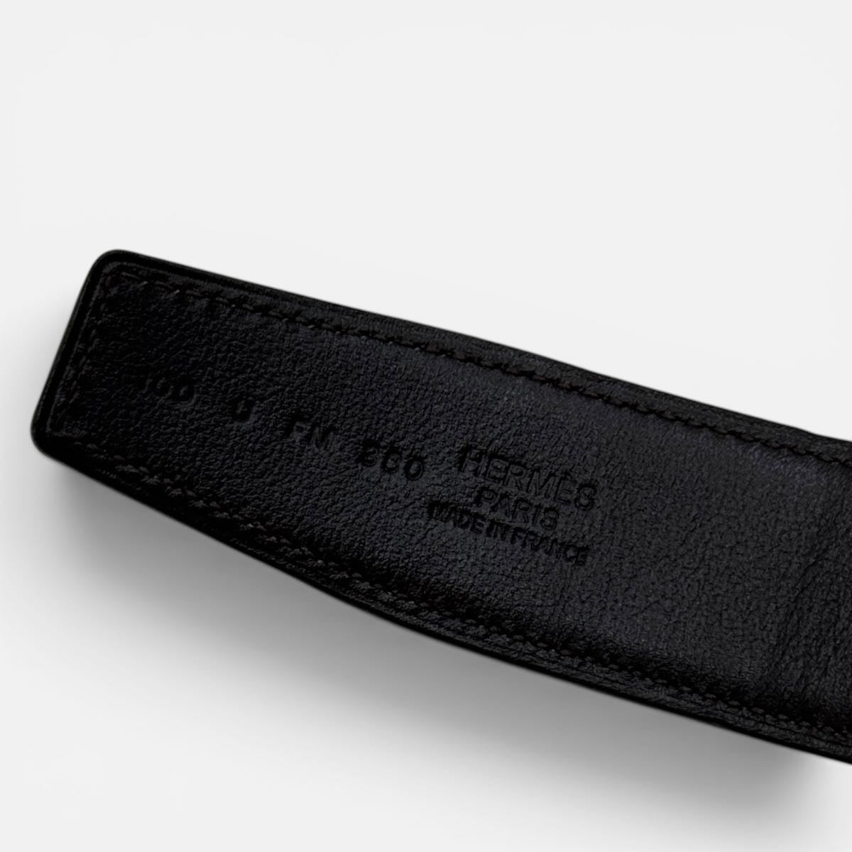 Fibbia da cintura H & Pelle reversibile per cintura 32 mm taglia 100