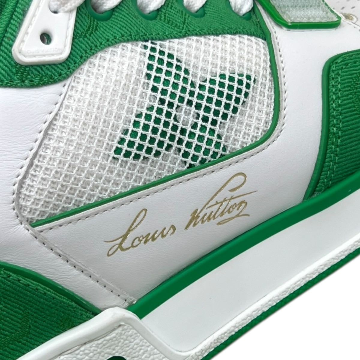 LOUIS VUITTON LV TRAINER GREEN DENIM TG 7,5 (43)