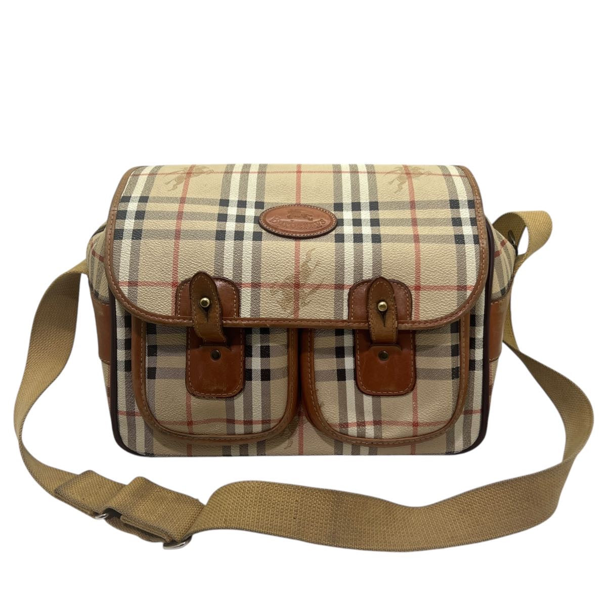 BURBERRY BORSA MESSENGER GRANDE VINTAGE IN PELLE