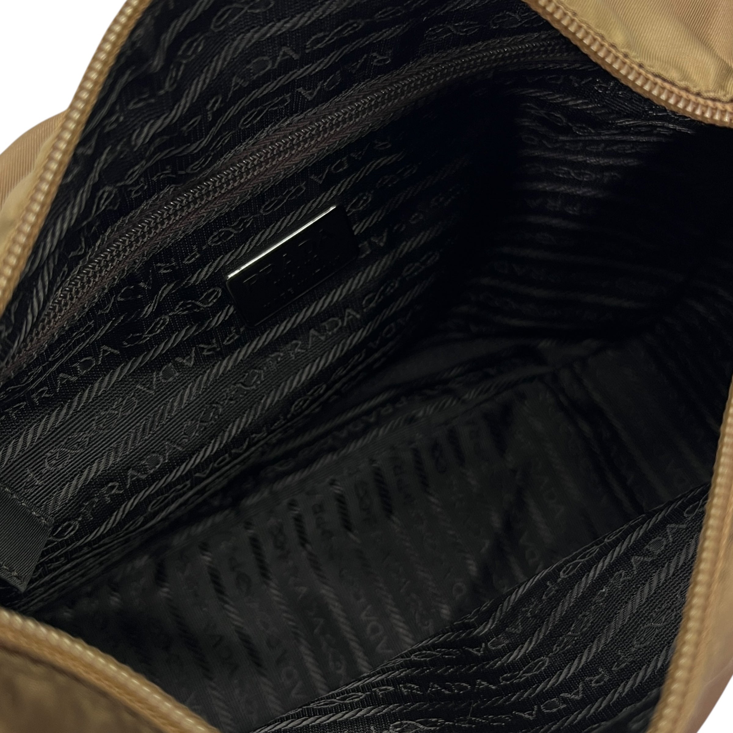 Borsa a spalla in nylon e pitone