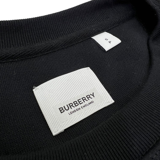 BURBERRY FELPA IN COTONE CON APPLICAZIONE CHECK TG. S