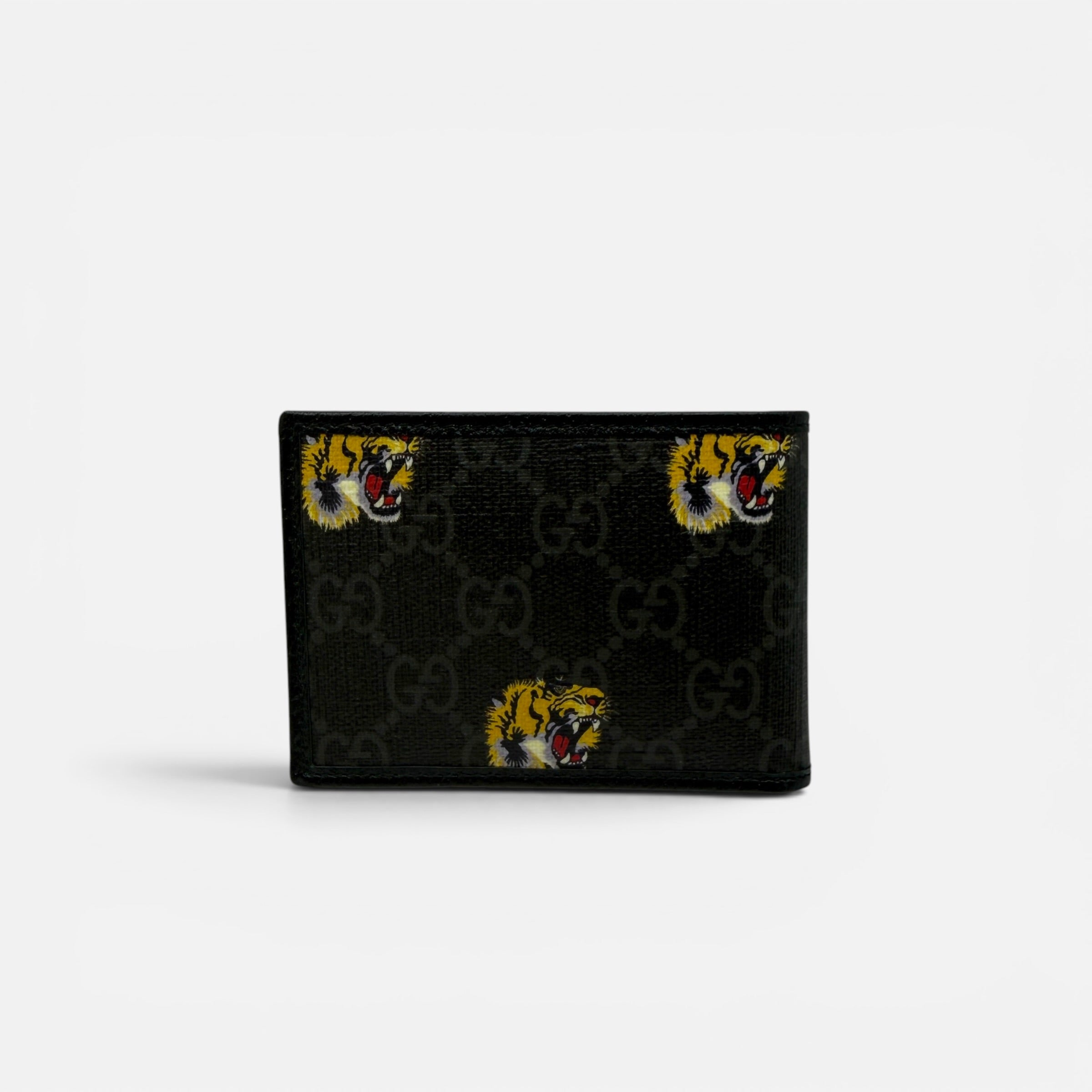 Portafoglio bi-fold GG con tigre
