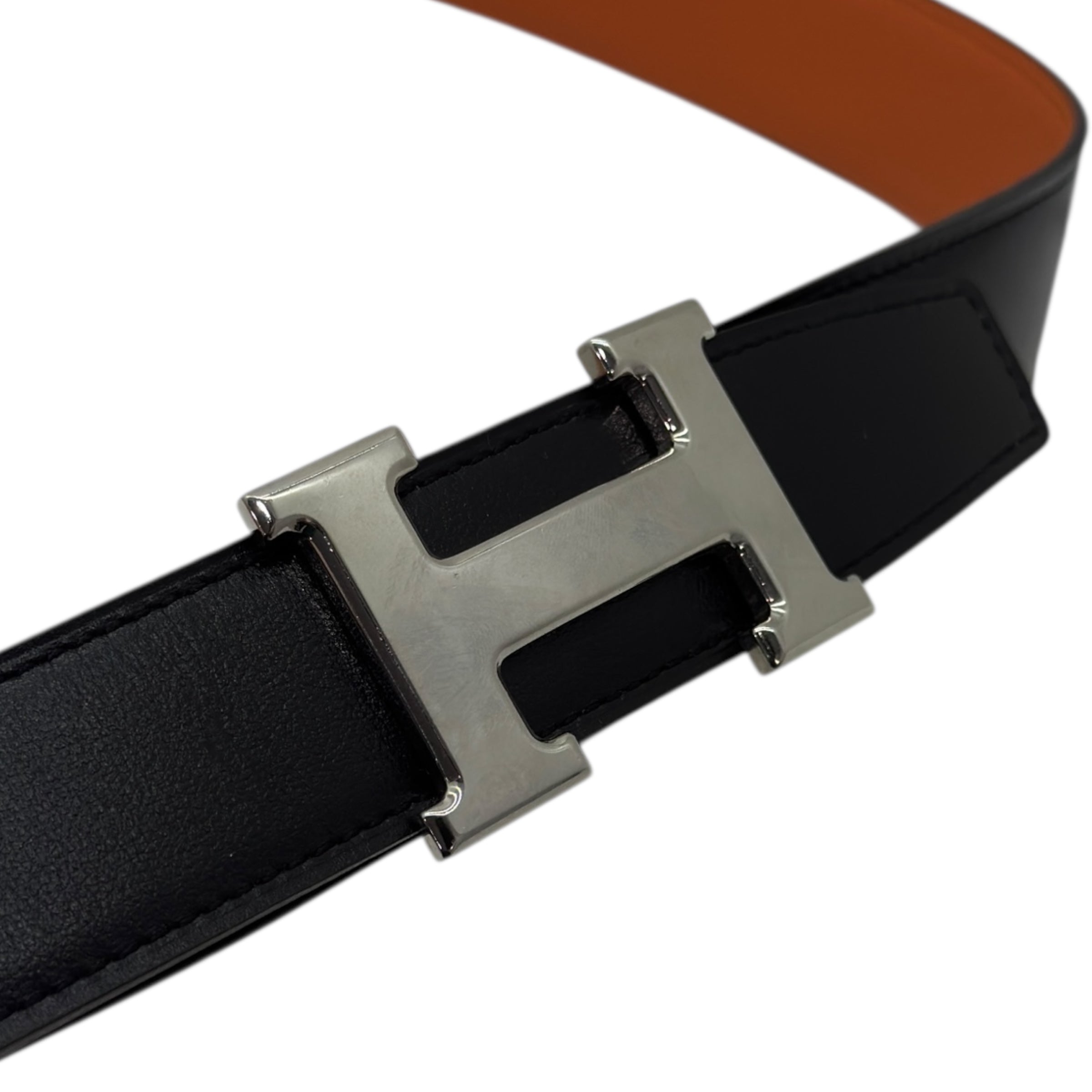 Fibbia da cintura H & Pelle reversibile per cintura 32 mm taglia 100