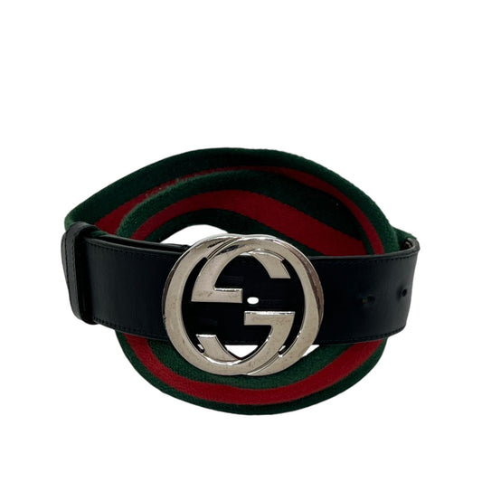 GUCCI CINTURA IN NASTRO WEB TG 90