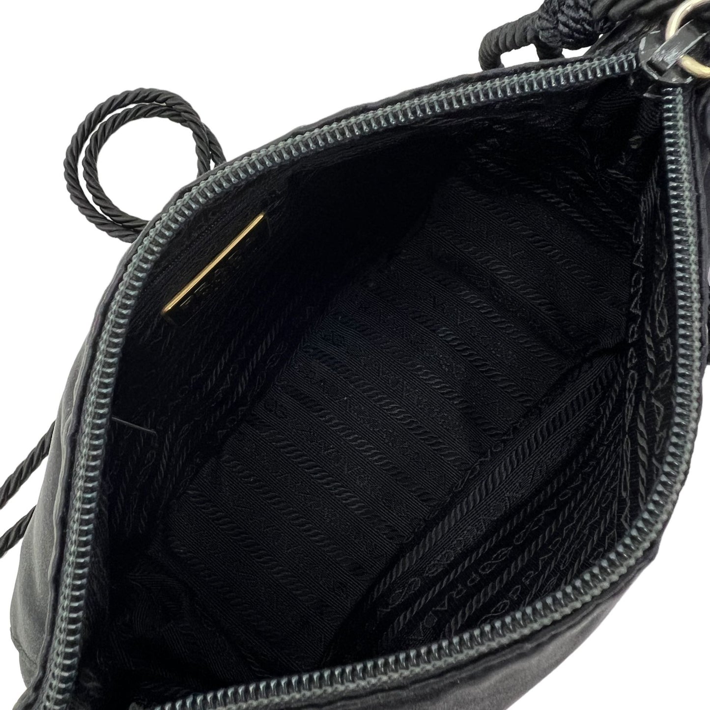 PRADA SMALL SATIN SHOULDER BAG