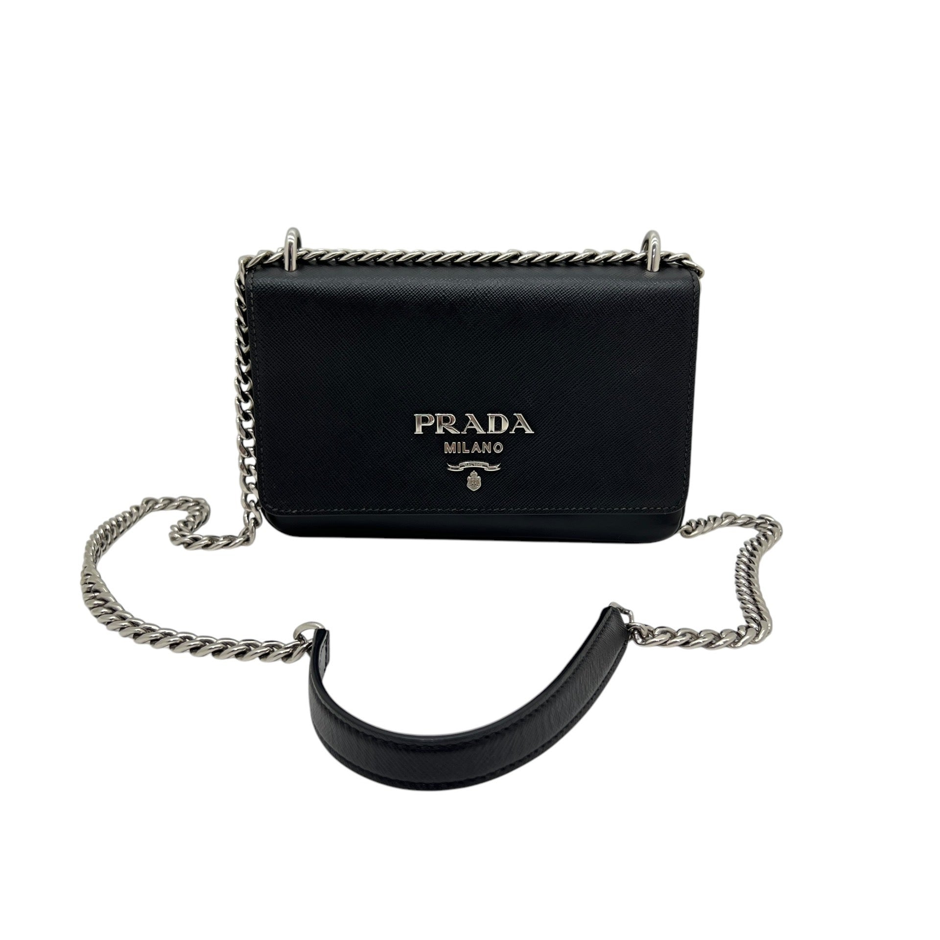 PRADA PATTINA MINI BORSA A TRACOLLA IN SAFFIANO