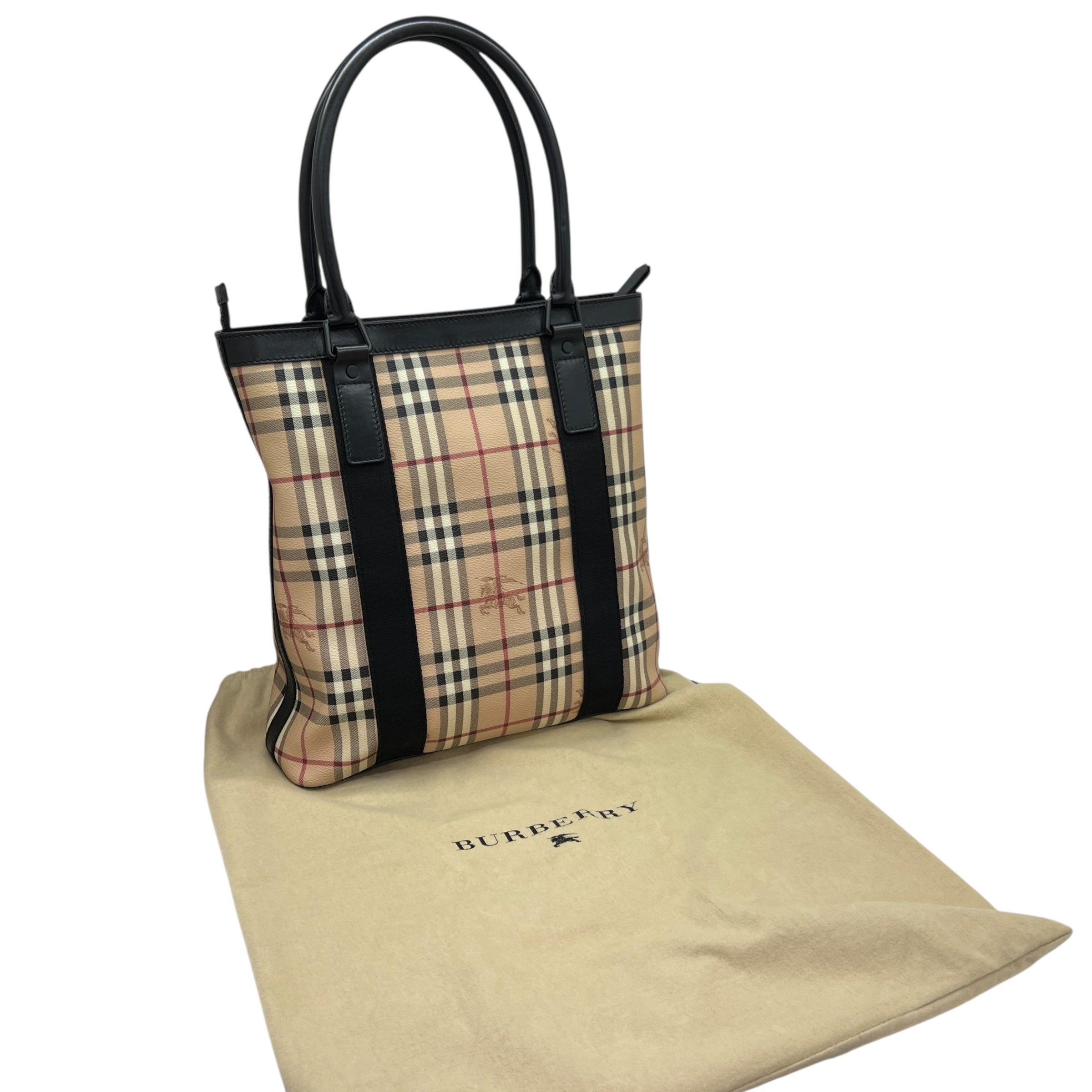 Borsa shopping in pelle Check