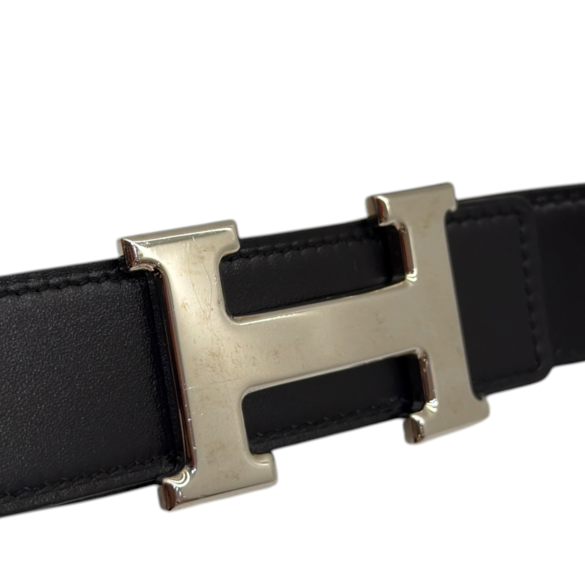 Fibbia da cintura H & Pelle reversibile per cintura 32 mm